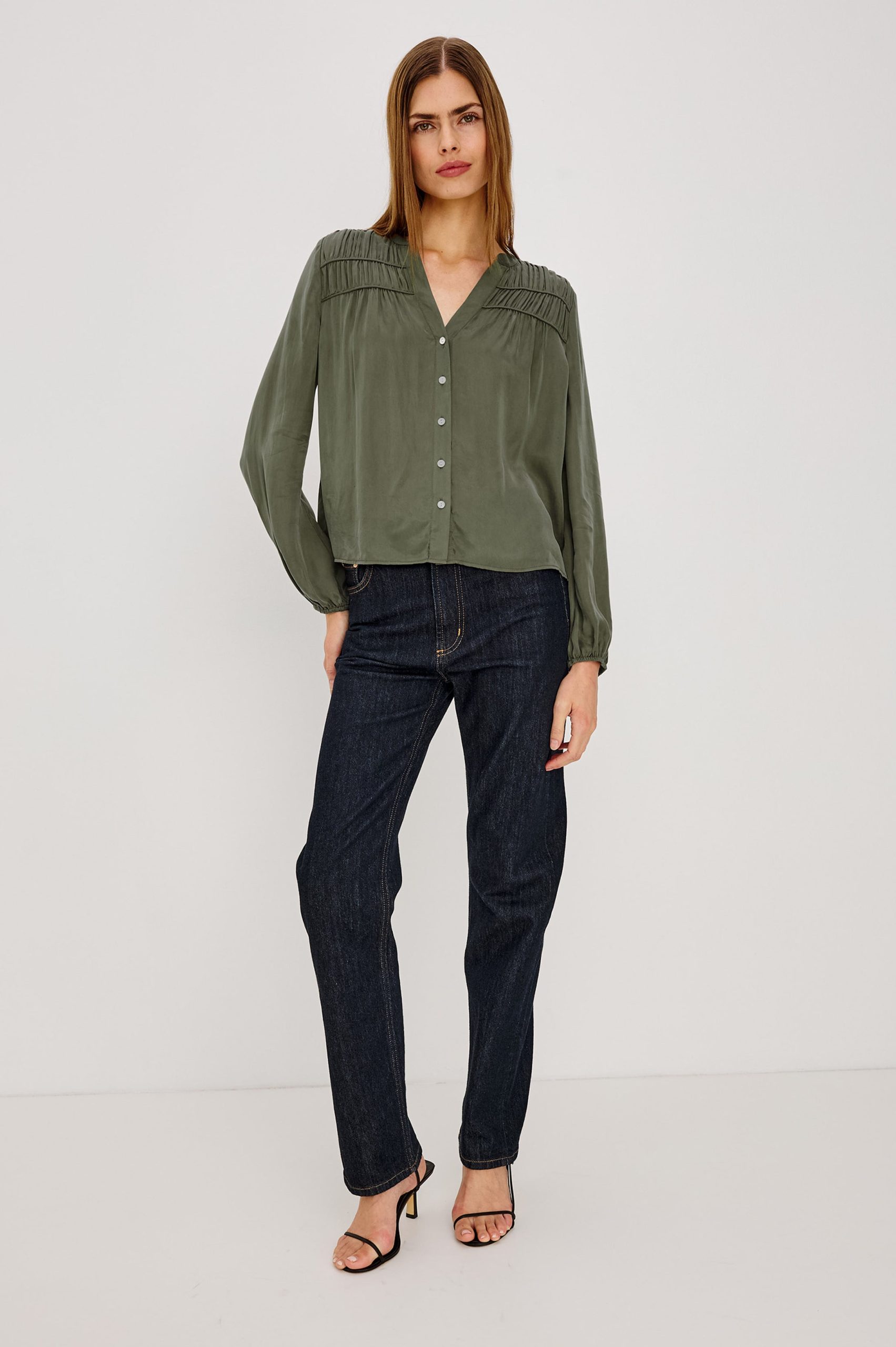CADENCE SHIRT - WASHED OLIVE