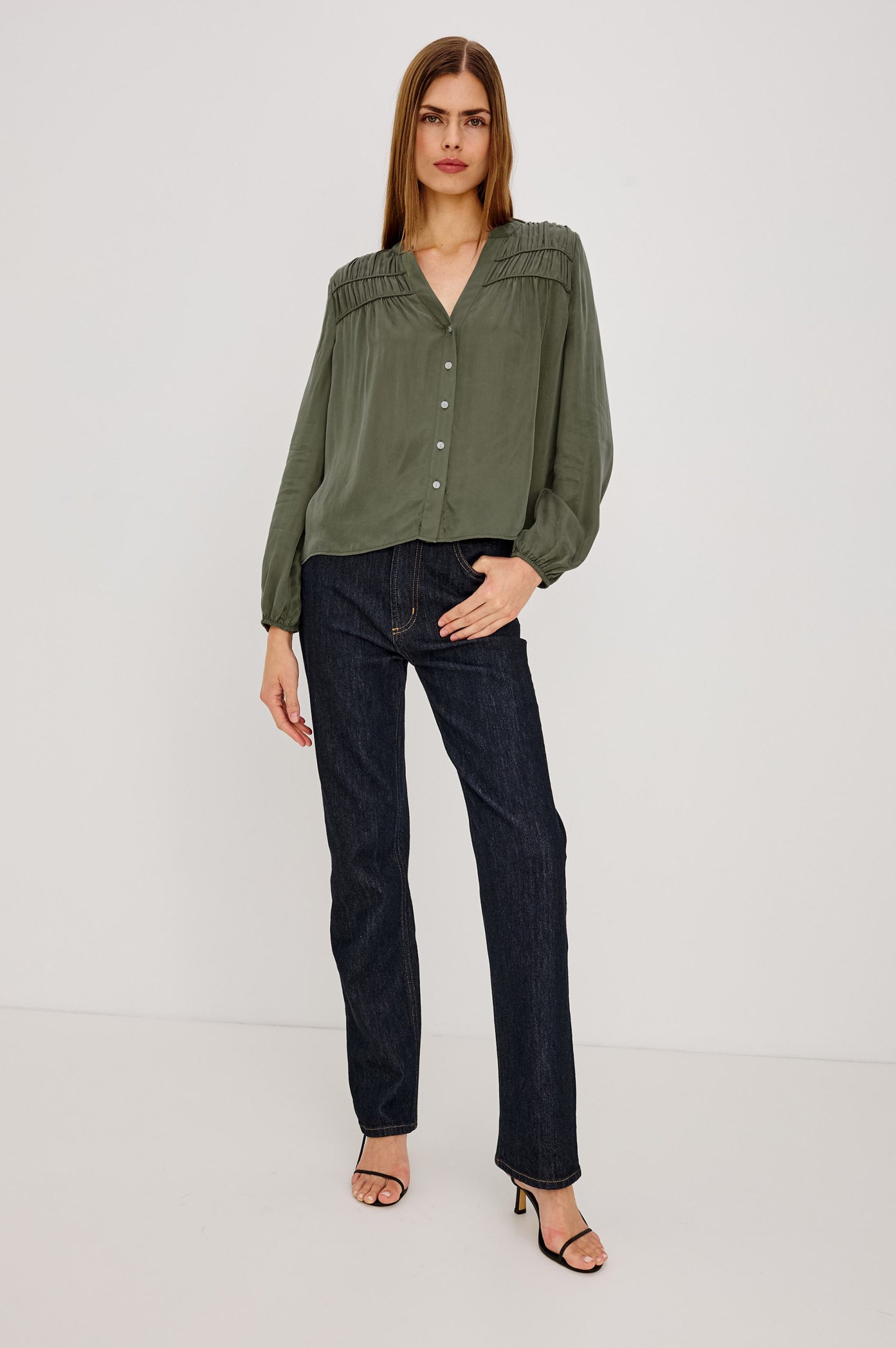 CADENCE SHIRT - WASHED OLIVE - Image 3