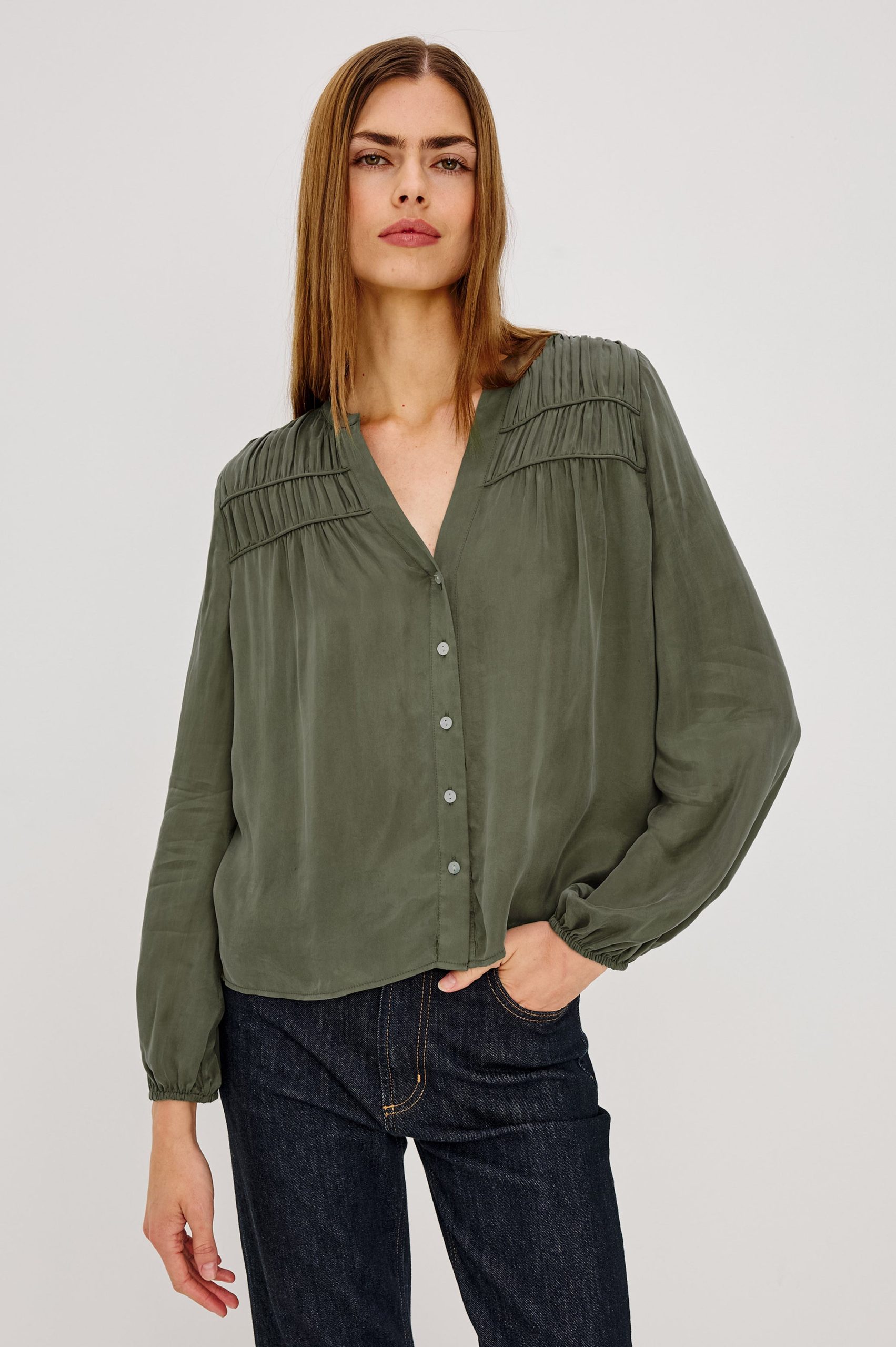CADENCE SHIRT - WASHED OLIVE - Image 4