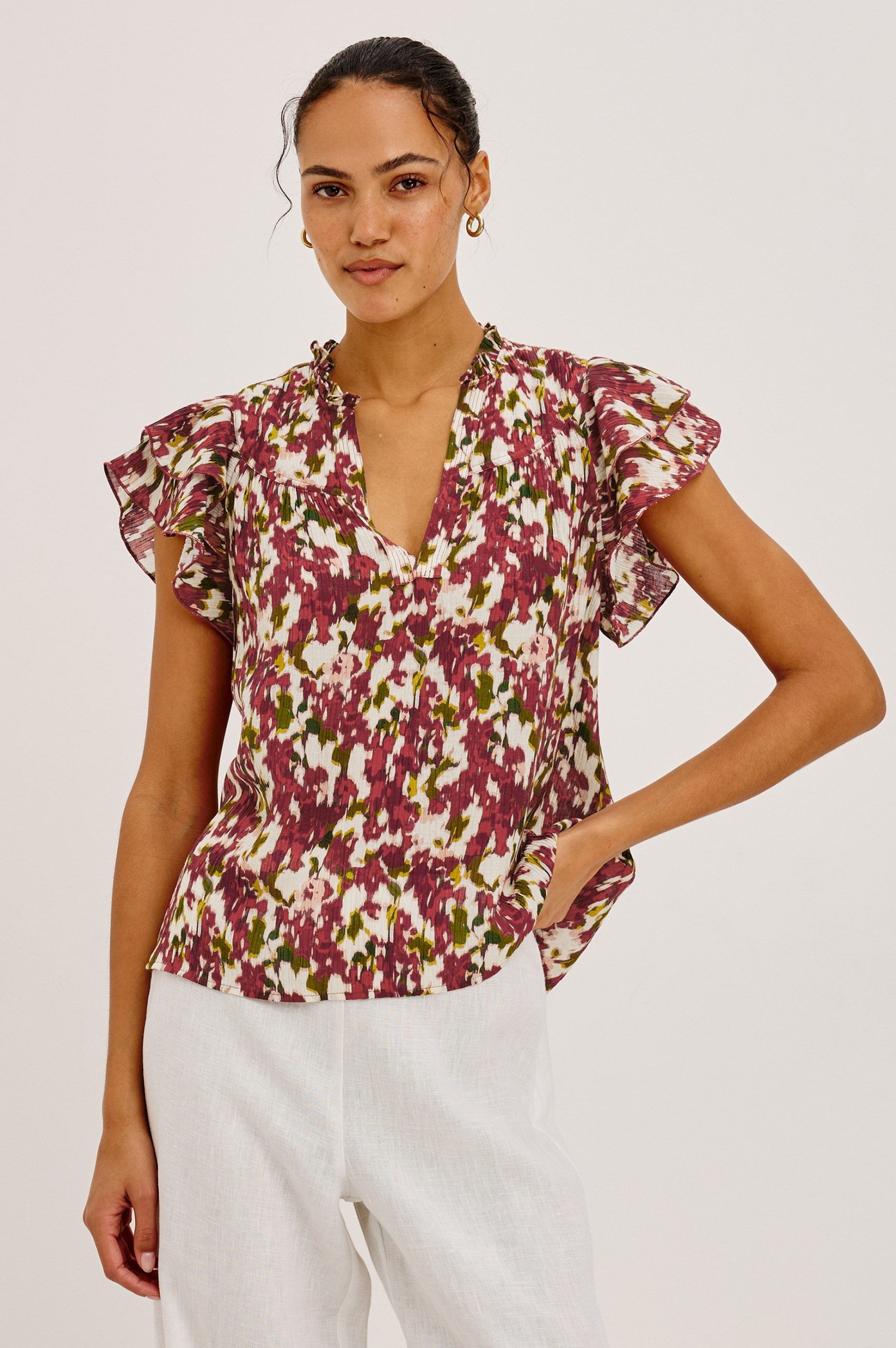 CALISTA TOP - CARDINAL FLORAL