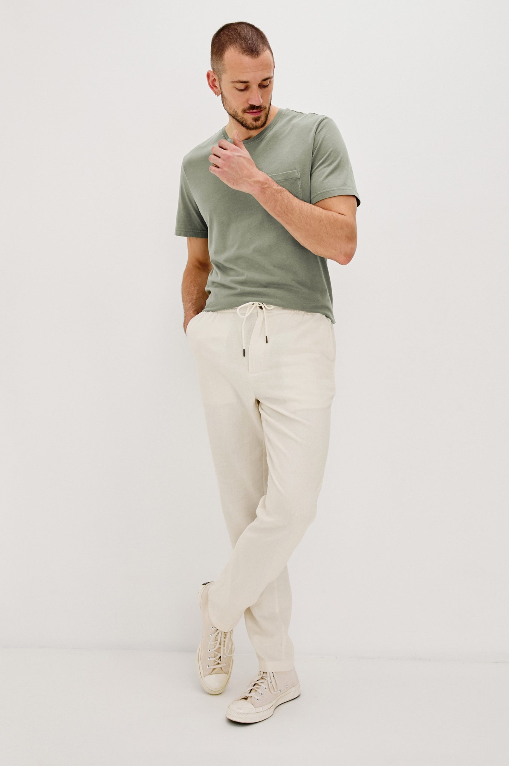 CALLUM PANT TALL - ECRU - Image 6