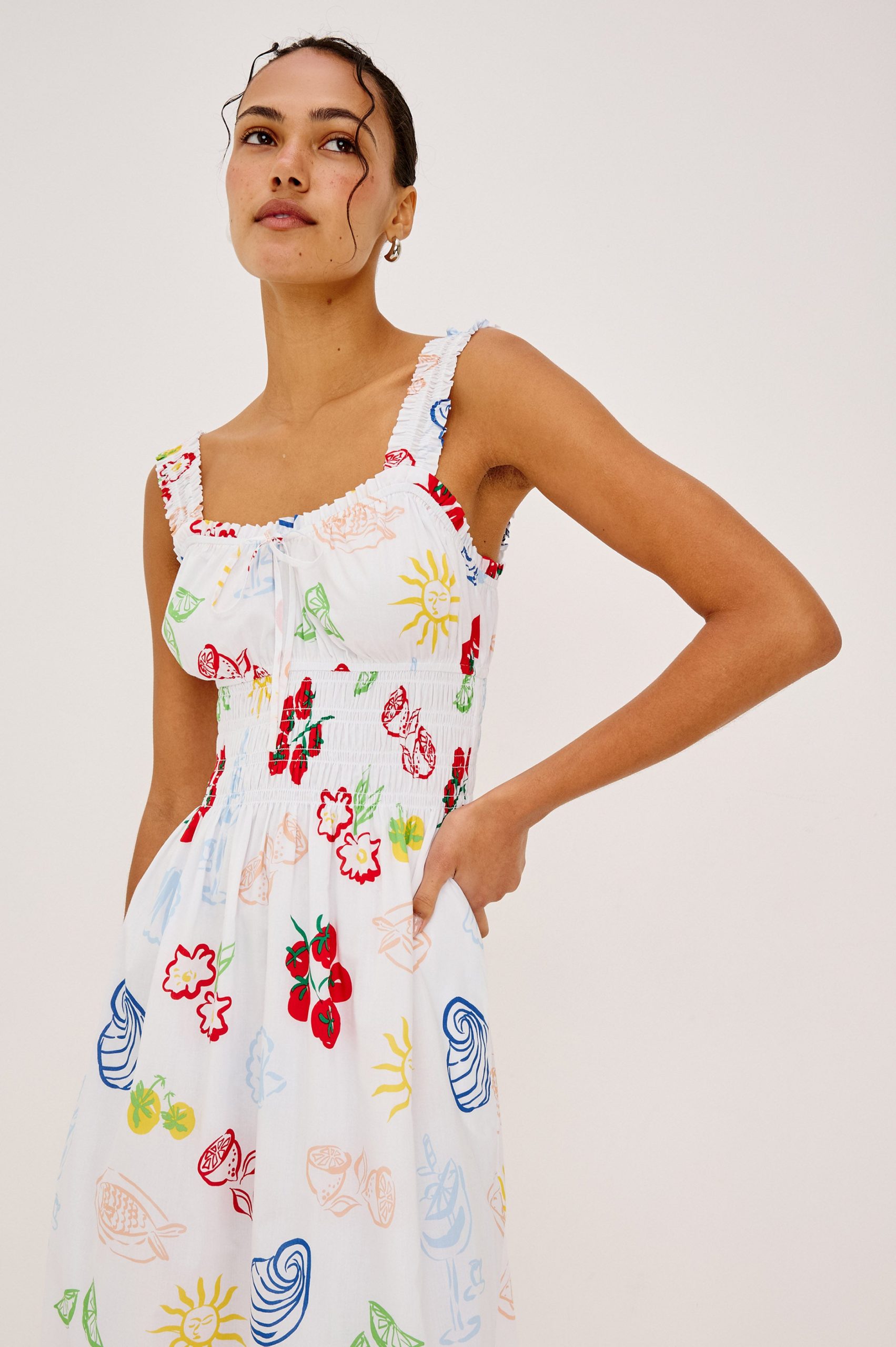RAILS X GIADZY CAPRI DRESS - WHITE ANTIPASTI - Image 2