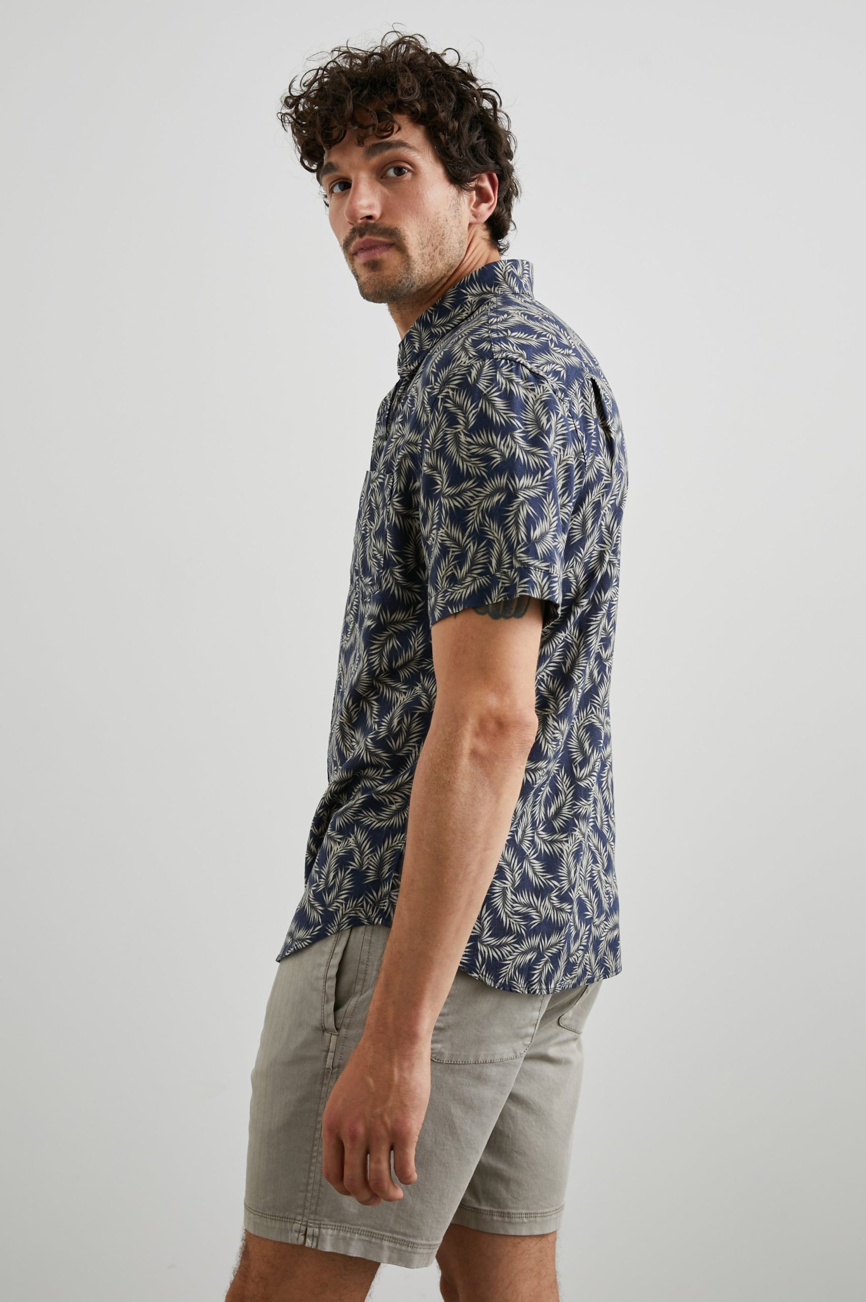 CARSON SHIRT - PALM AMERICANO NAVY - Image 3
