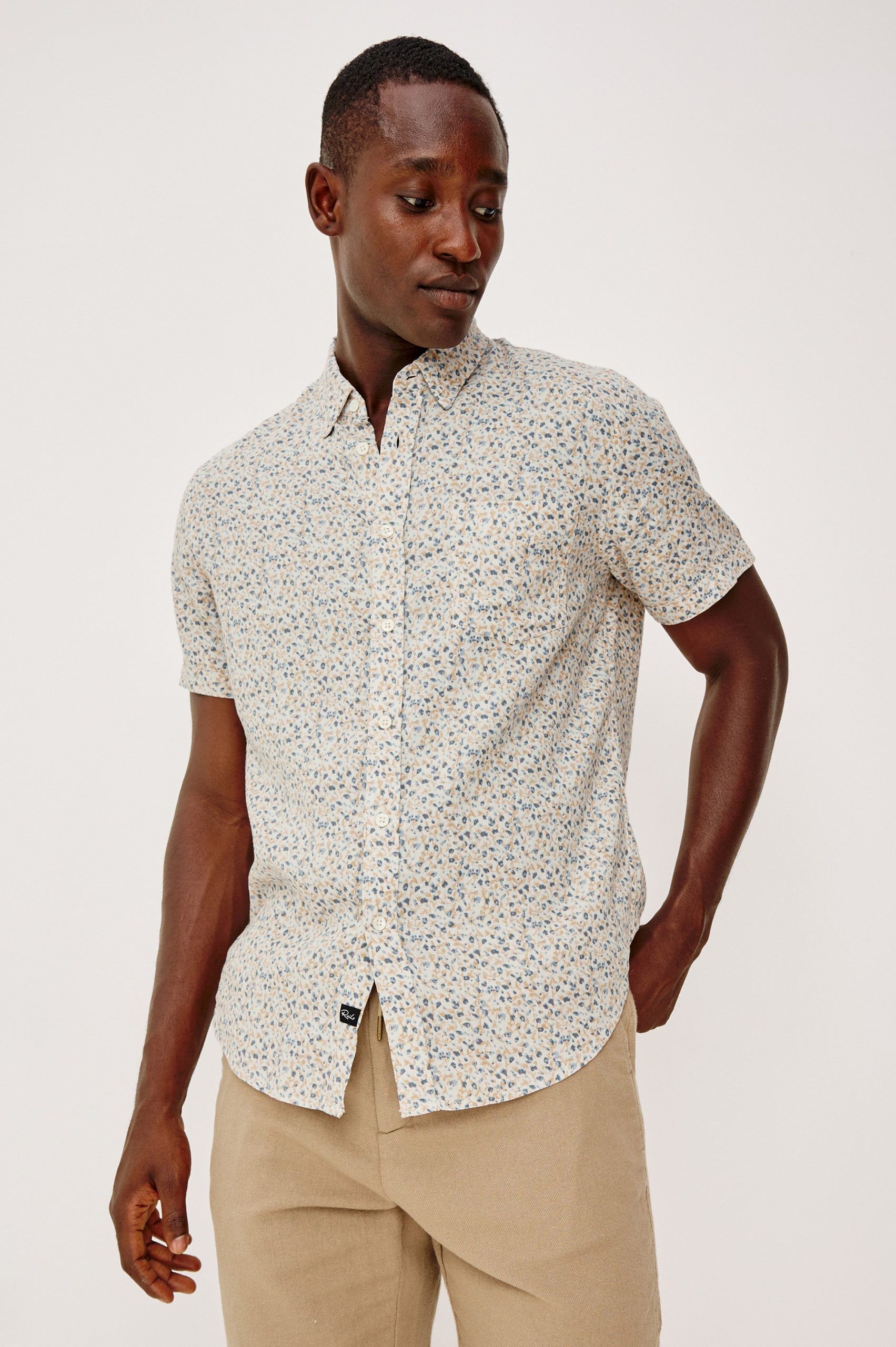 CARSON SHIRT - SPRING BLOSSOM PARCHMENT