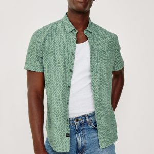 CARSON SHIRT - WAVY BATIK AQUA