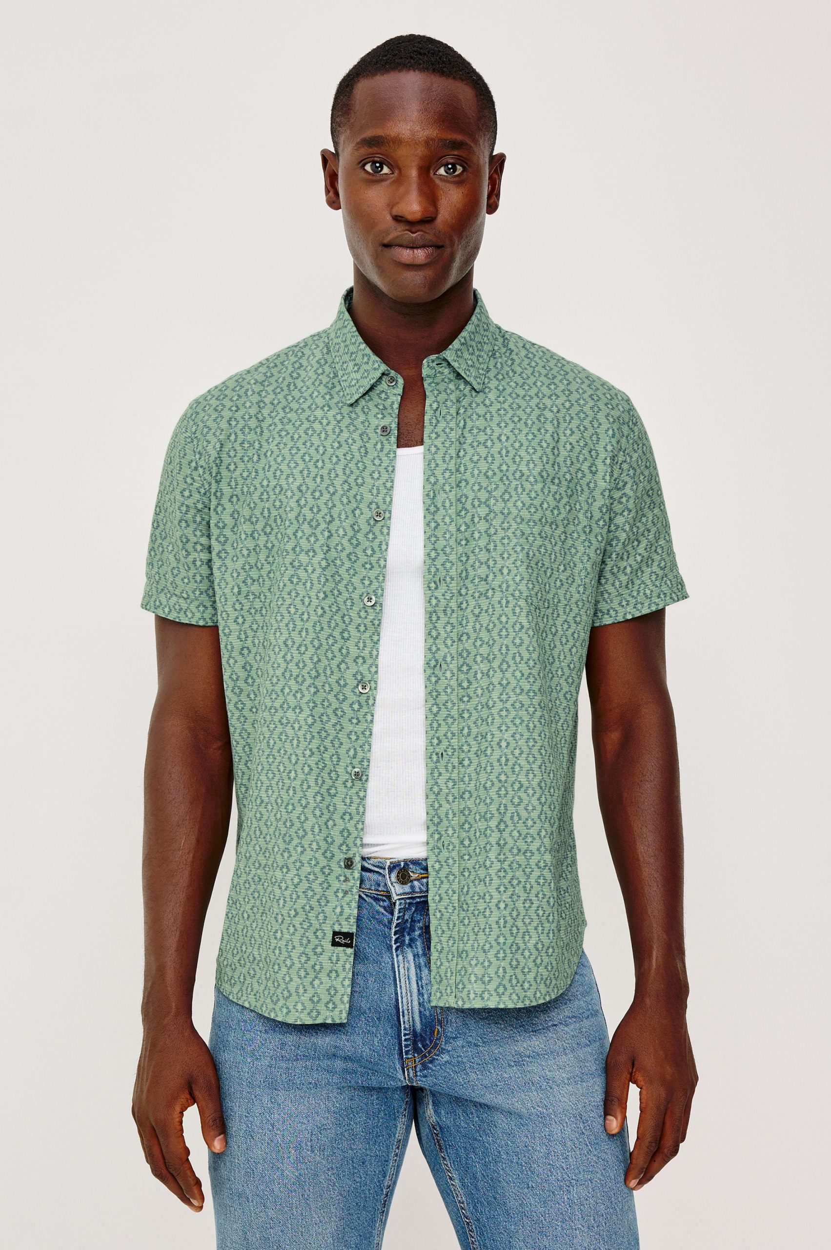 CARSON SHIRT - WAVY BATIK AQUA - Image 4