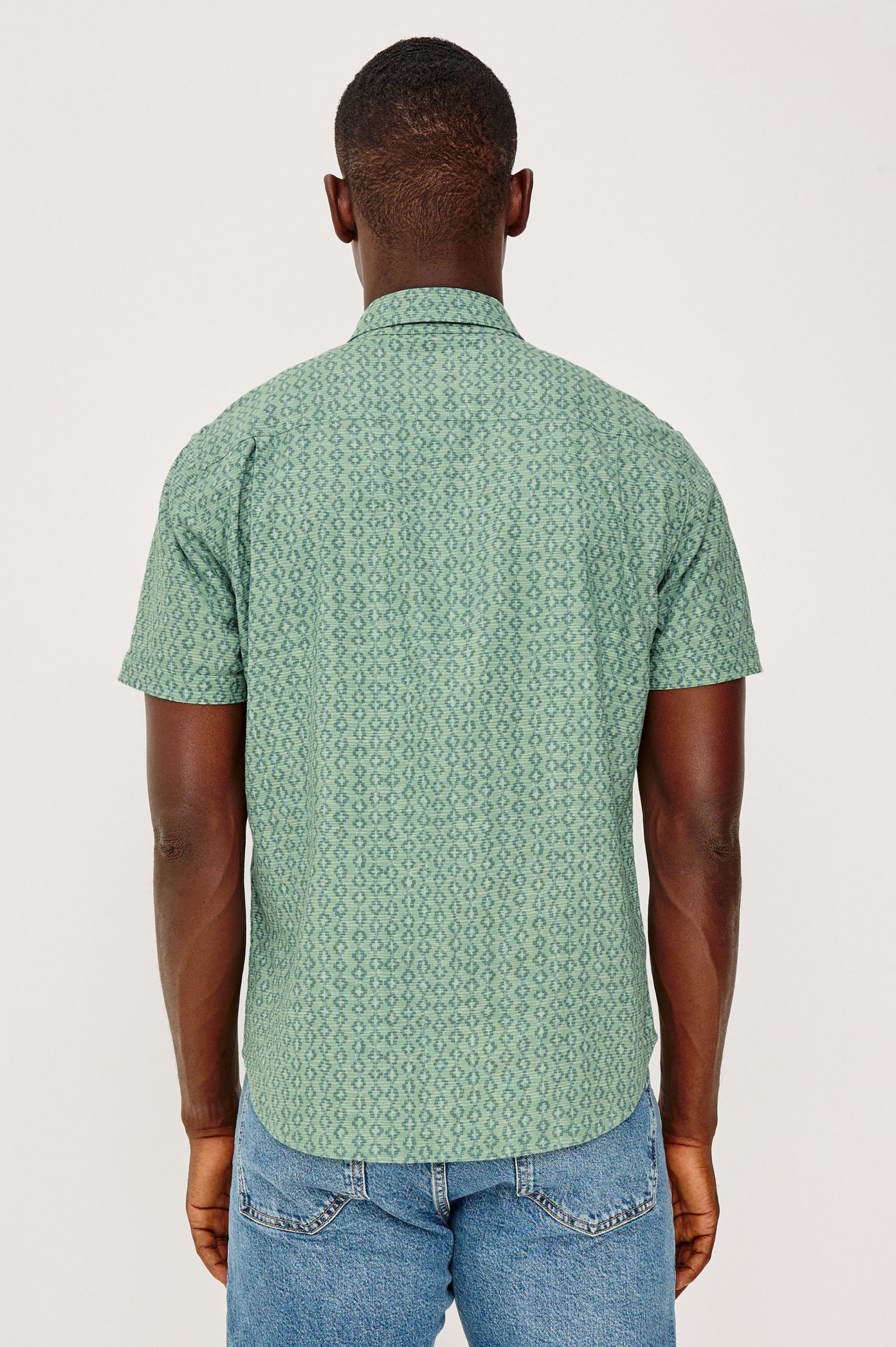 CARSON SHIRT - WAVY BATIK AQUA - Image 5