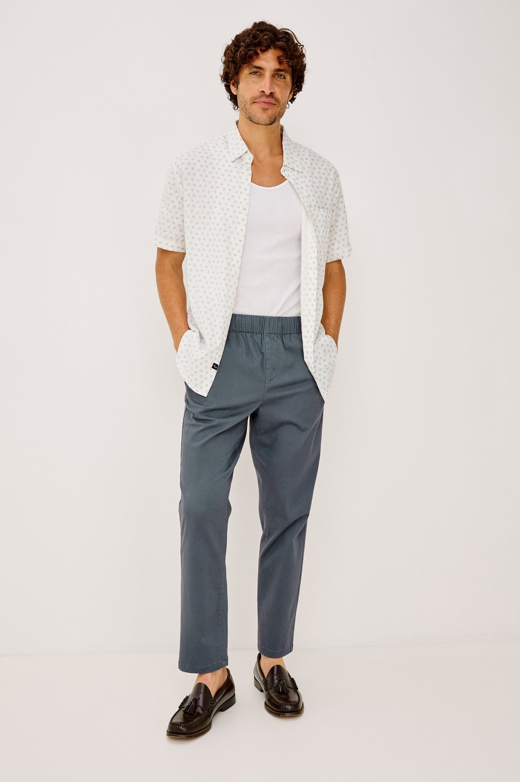 CARSON SHIRT - WHITE BLUE BLOCK - Image 3