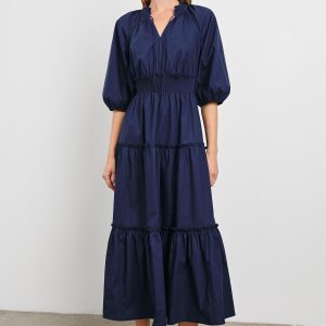 CATERINE DRESS - NAVY