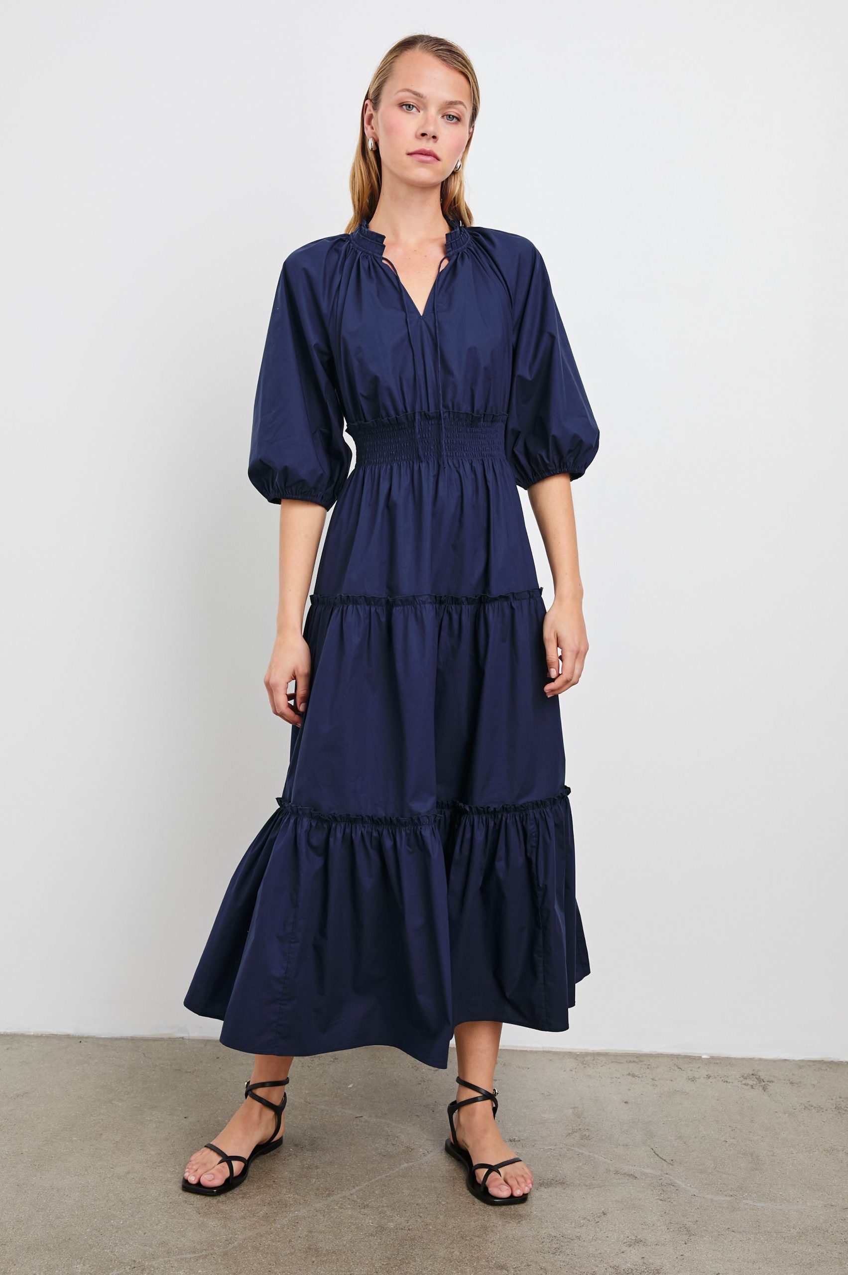 CATERINE DRESS - NAVY - Image 4