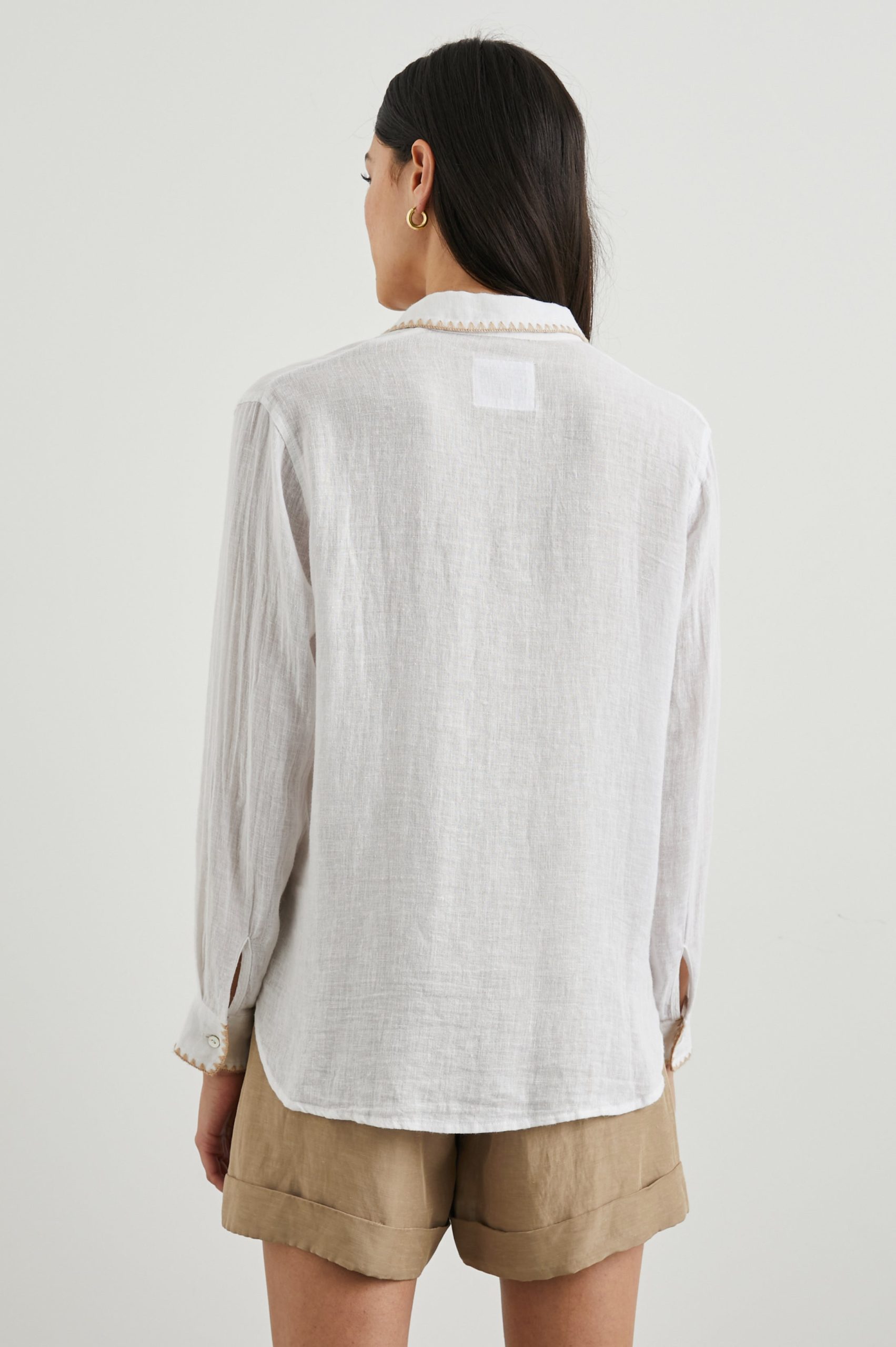 CHARLI SHIRT - WHITE BLANKET STITCH - Image 5