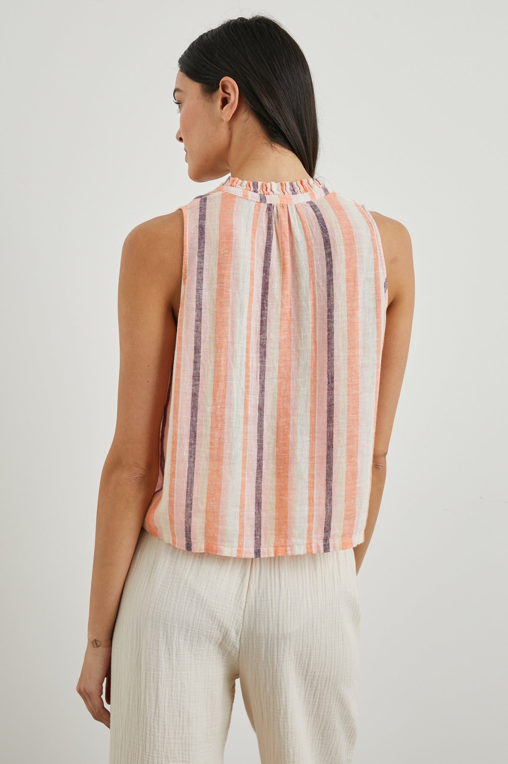 CHRISTY TOP - PAPAYA STRIPE - Image 5