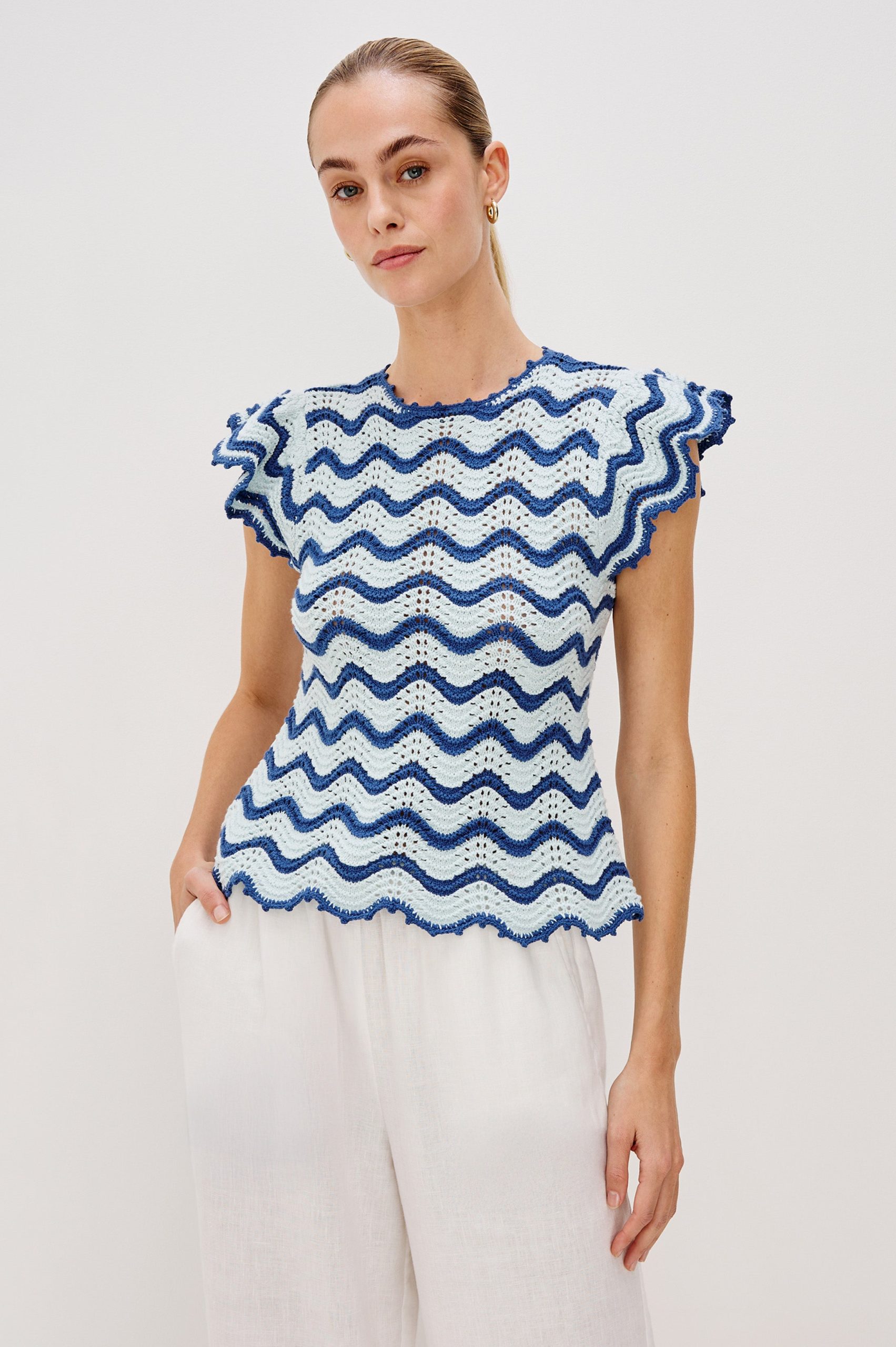 COEN TOP - AZURE SCALLOP