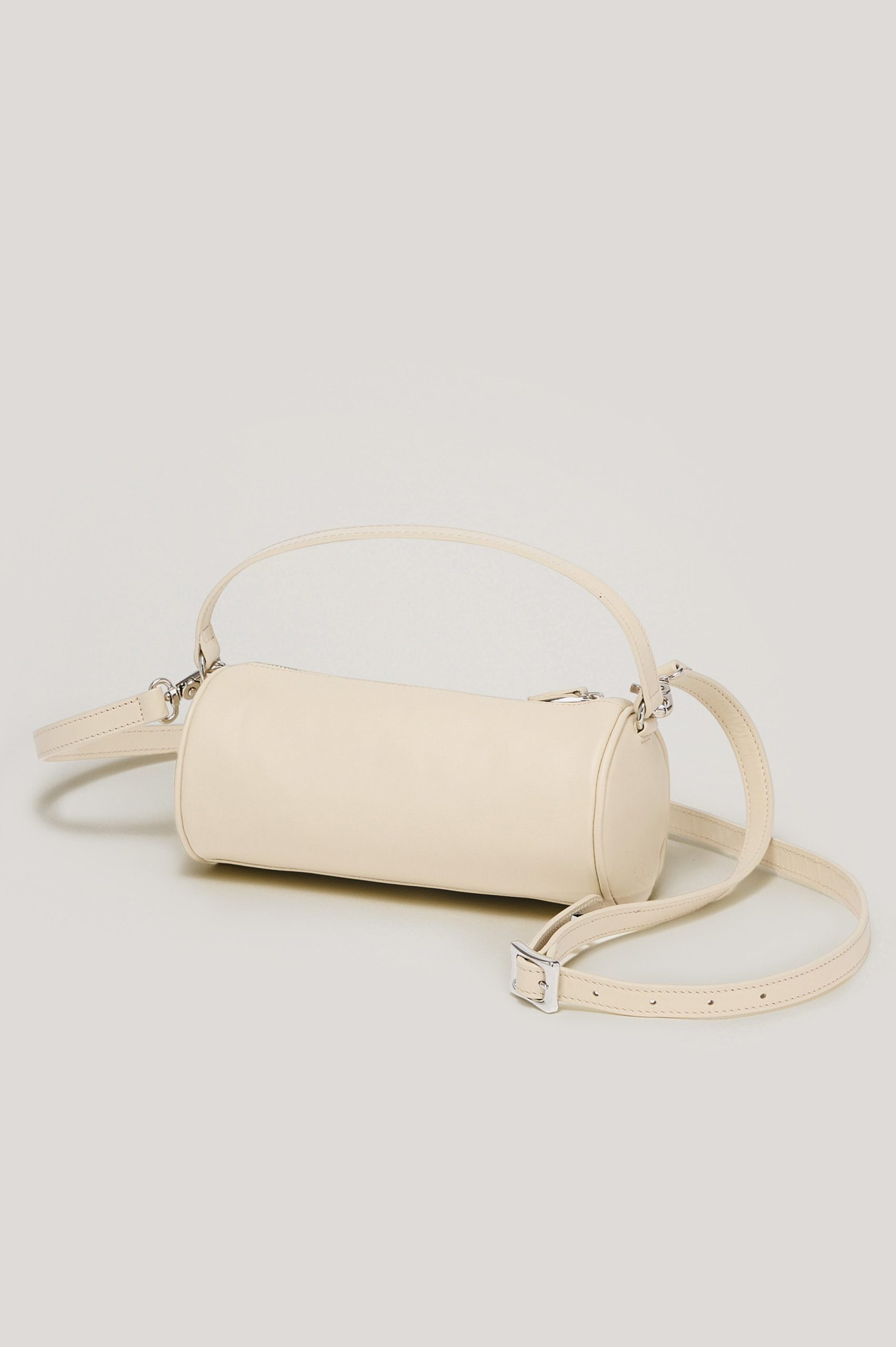 COMO MINI BARREL BAG - BONE LEATHER