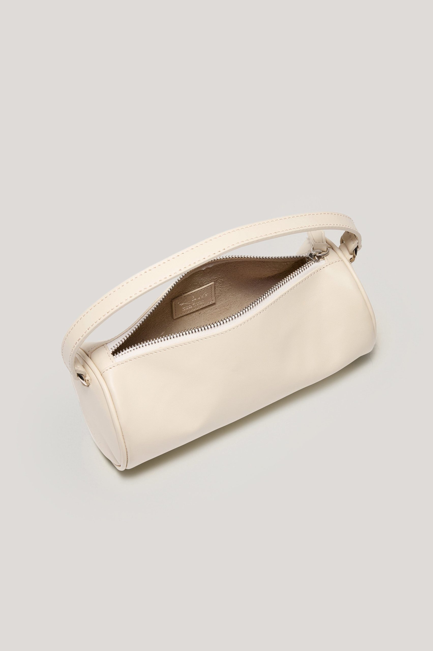 COMO MINI BARREL BAG - BONE LEATHER - Image 2