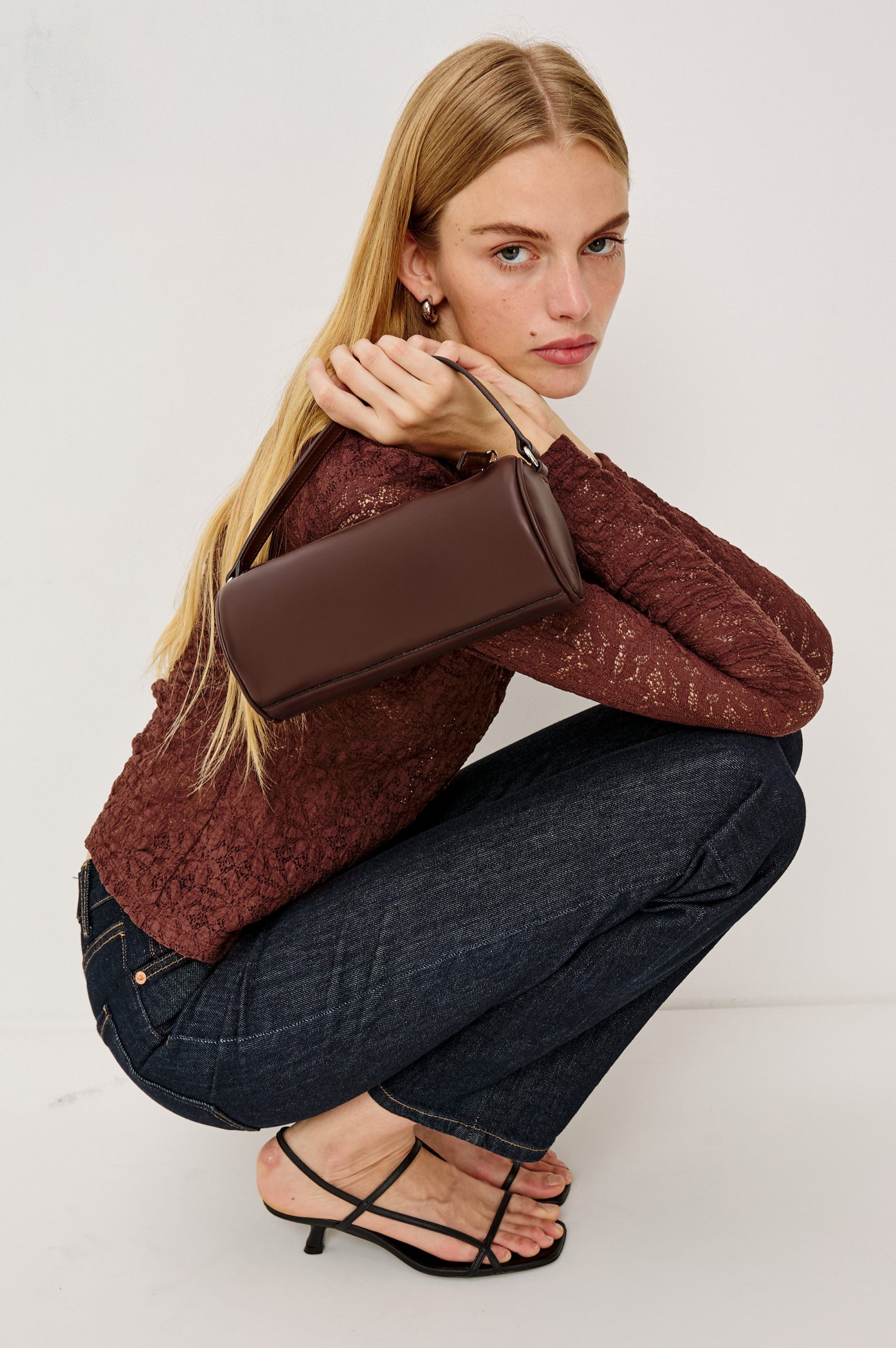 COMO MINI BARREL BAG - ESPRESSO LEATHER - Image 4