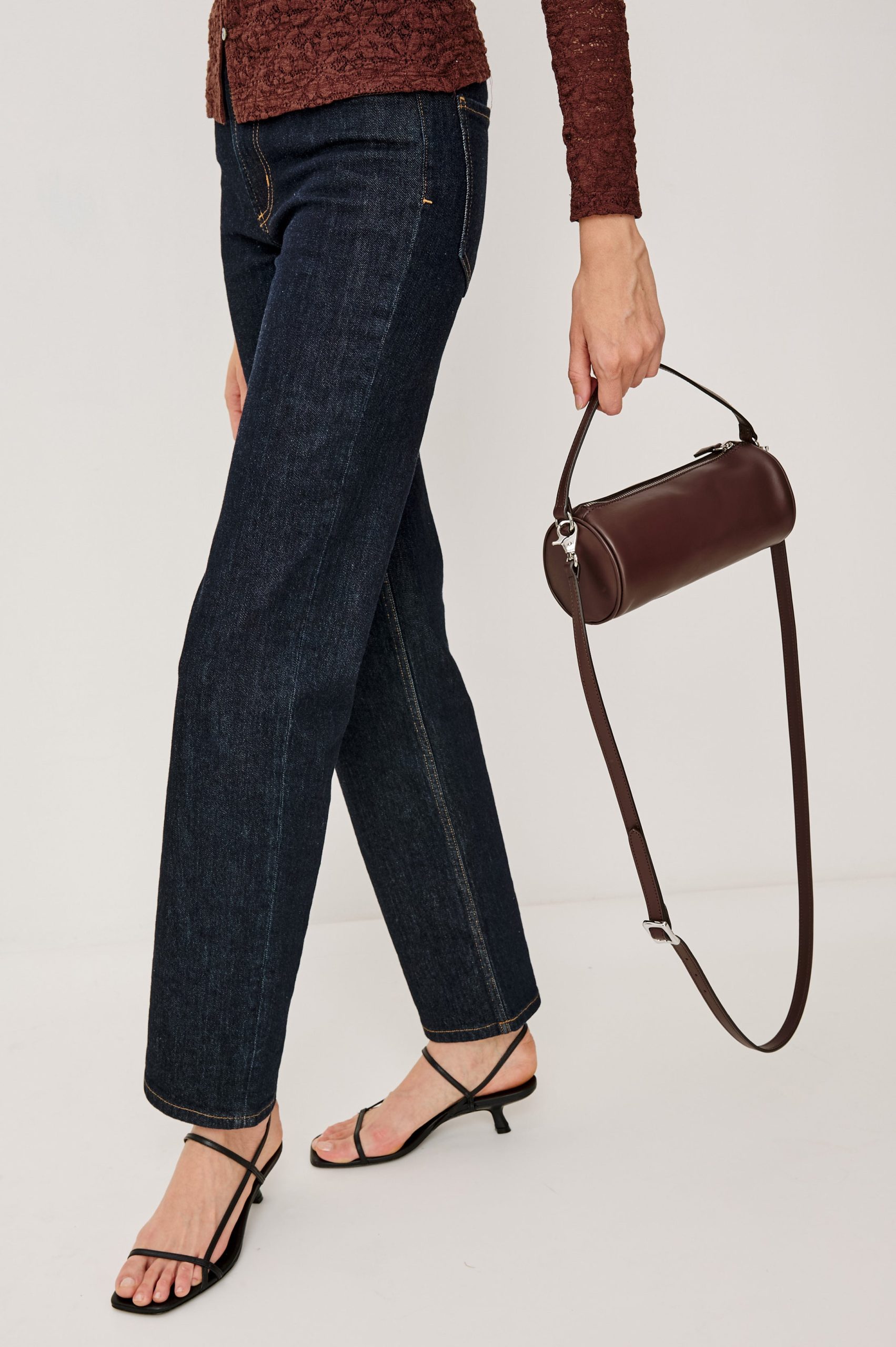 COMO MINI BARREL BAG - ESPRESSO LEATHER - Image 5