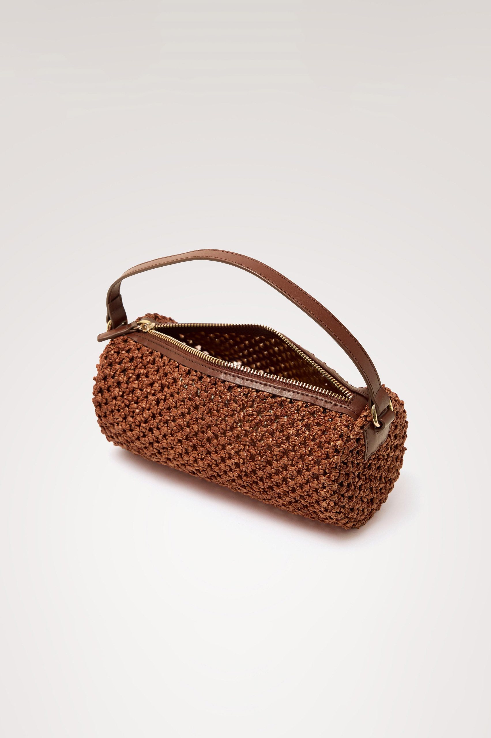 COMO MINI BARREL BAG - COGNAC RAFFIA - Image 4