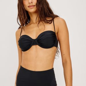 CONCHA BIKINI TOP - BLACK