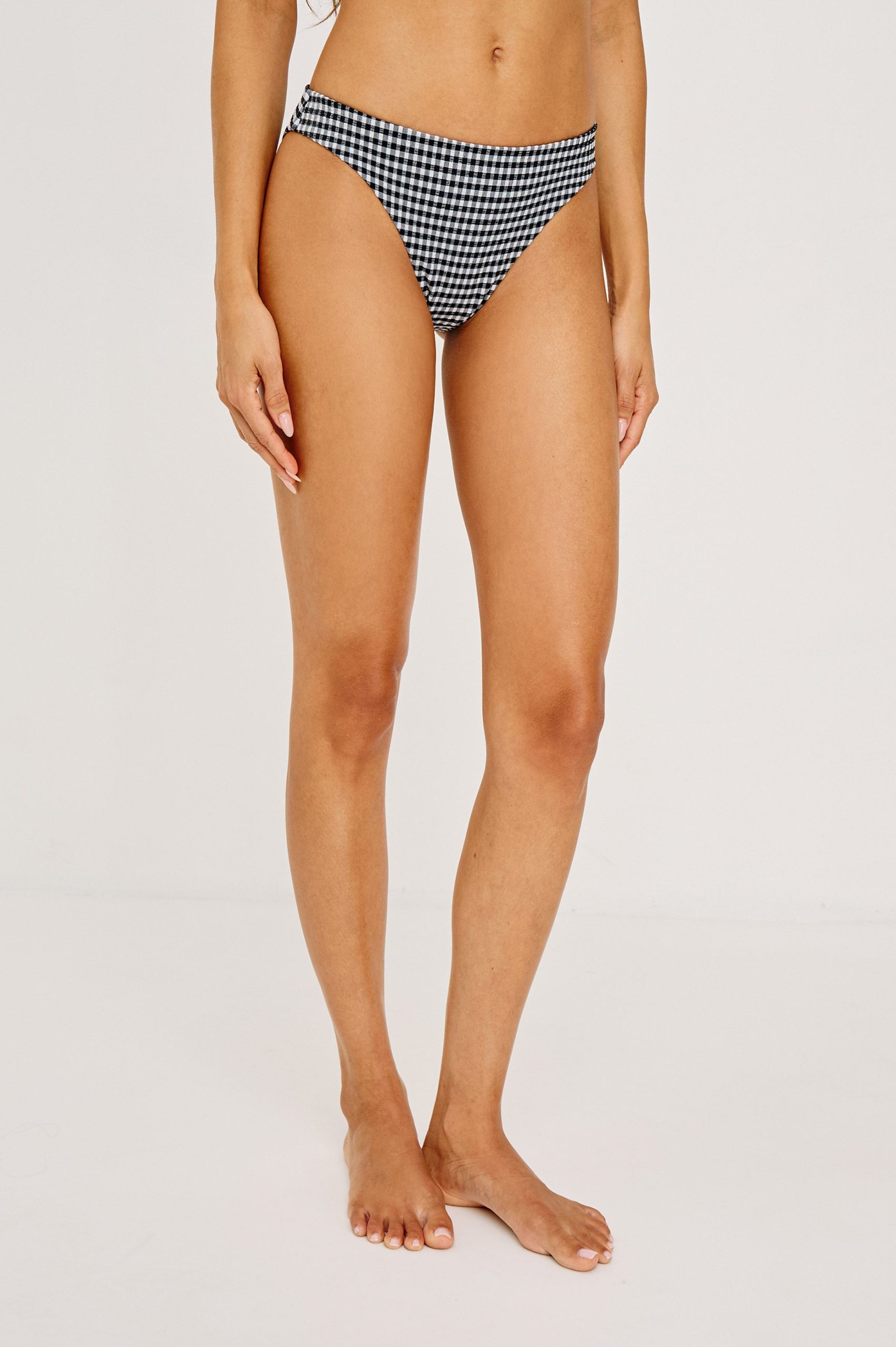 CORISCA BIKINI BOTTOM - BLACK WHITE GINGHAM