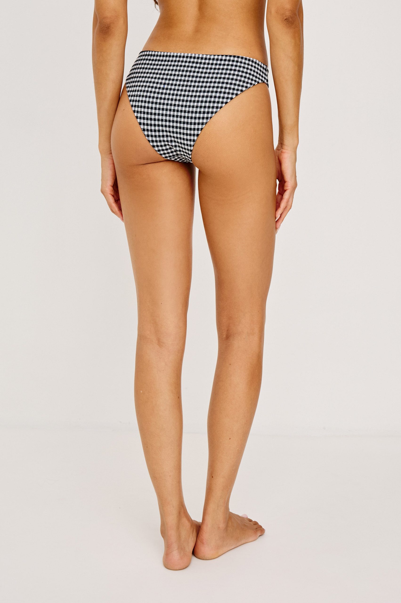 CORISCA BIKINI BOTTOM - BLACK WHITE GINGHAM - Image 5