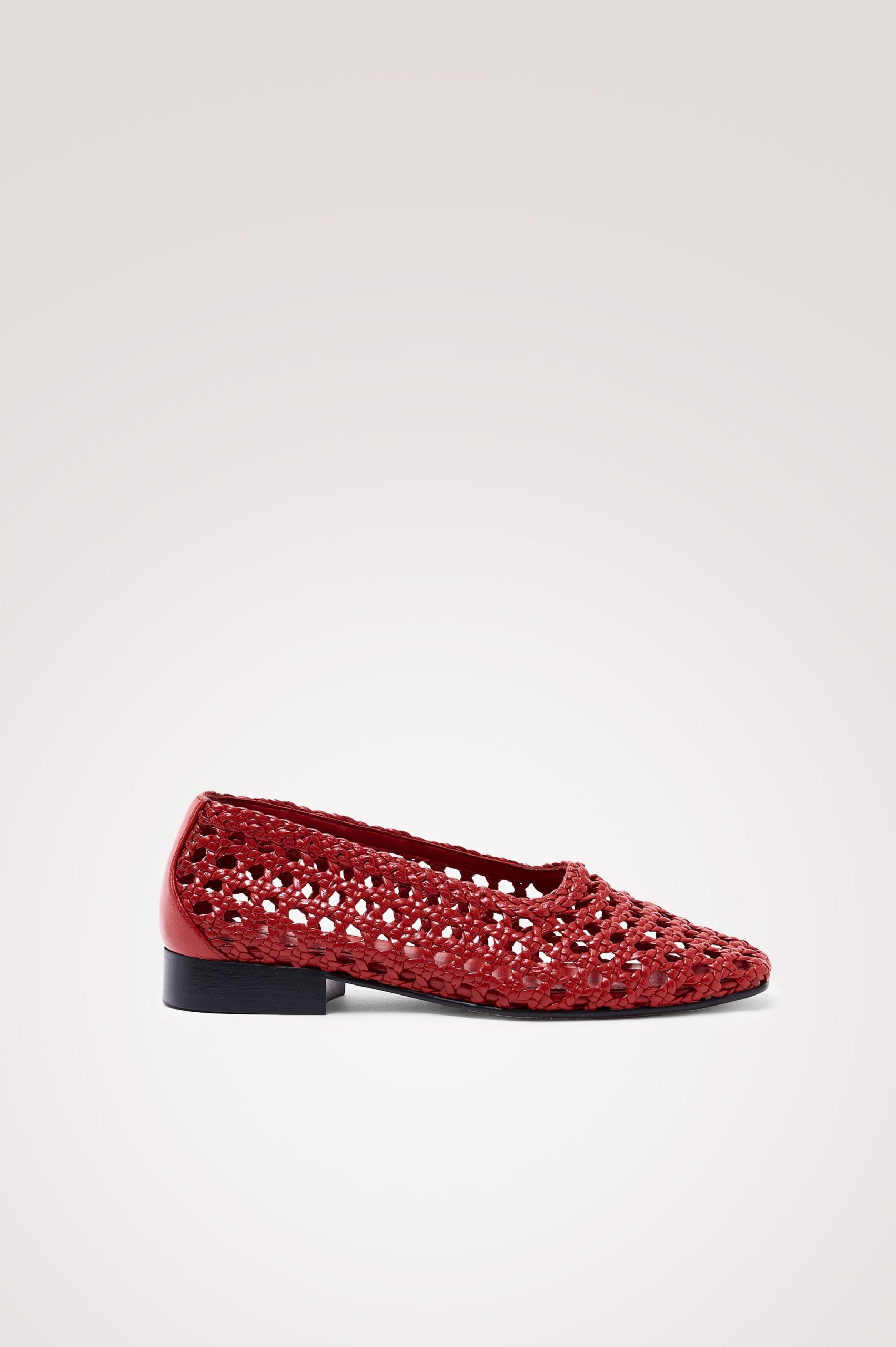 CORTONA WOVEN BALLET FLAT - TOMATO LEATHER