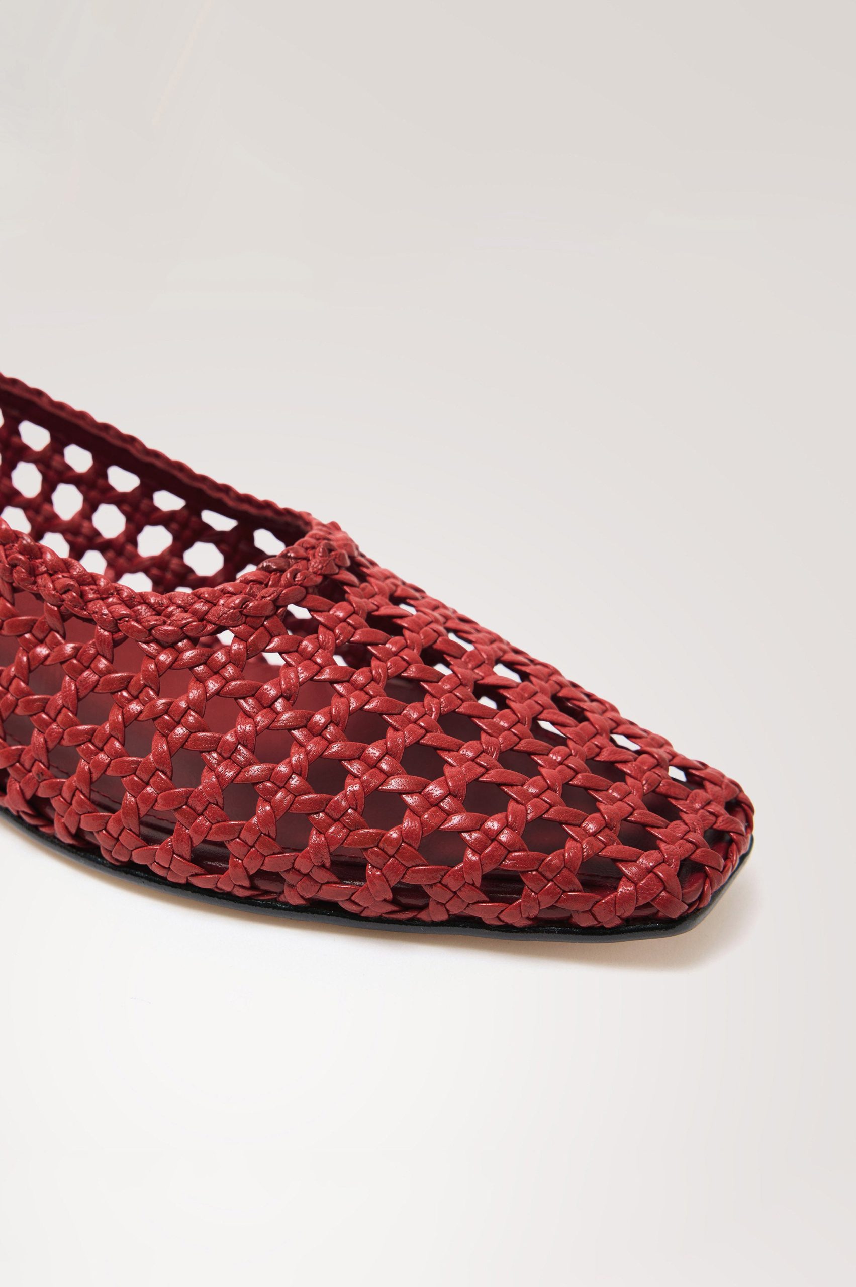 CORTONA WOVEN BALLET FLAT - TOMATO LEATHER - Image 2