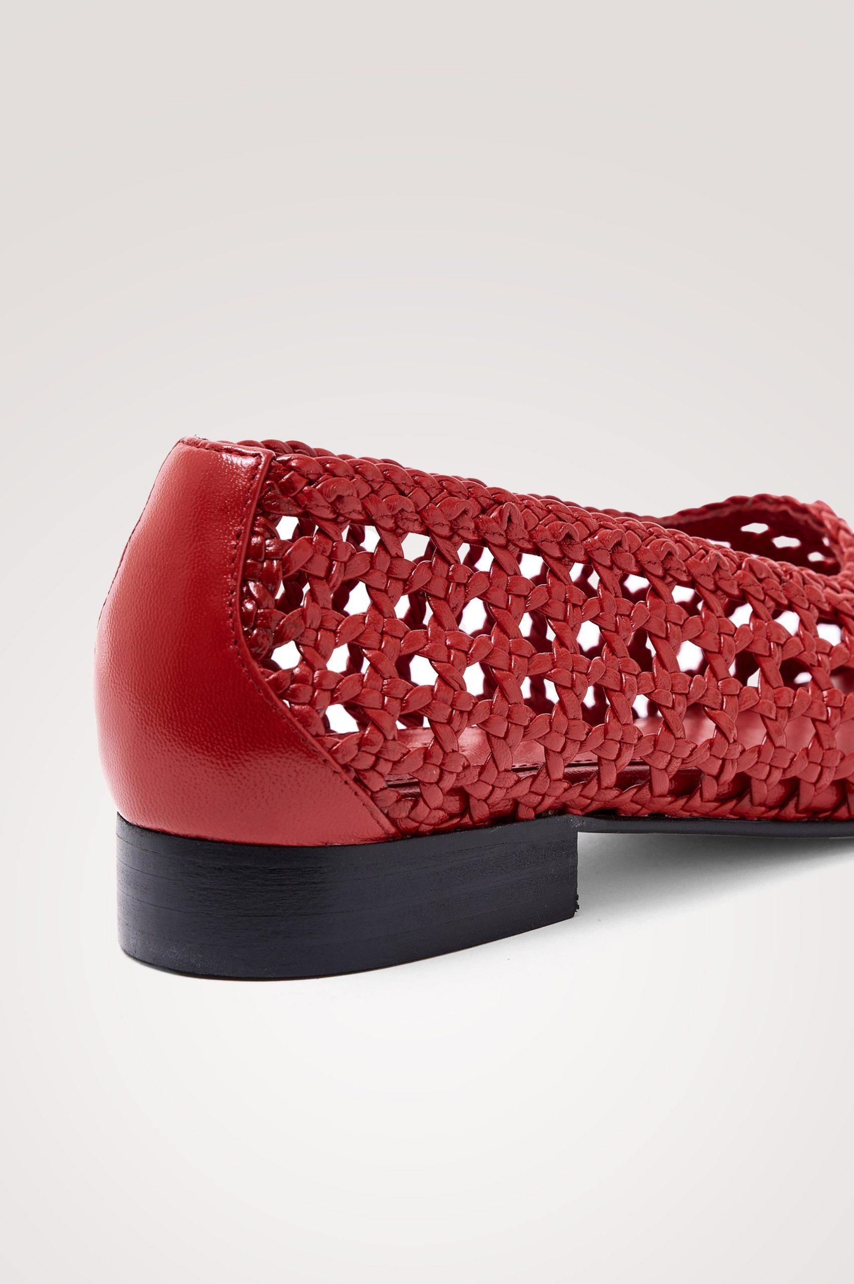 CORTONA WOVEN BALLET FLAT - TOMATO LEATHER - Image 4