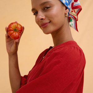 RAILS X GIADZY COSIMA SCARF - GINGHAM TOMATOES