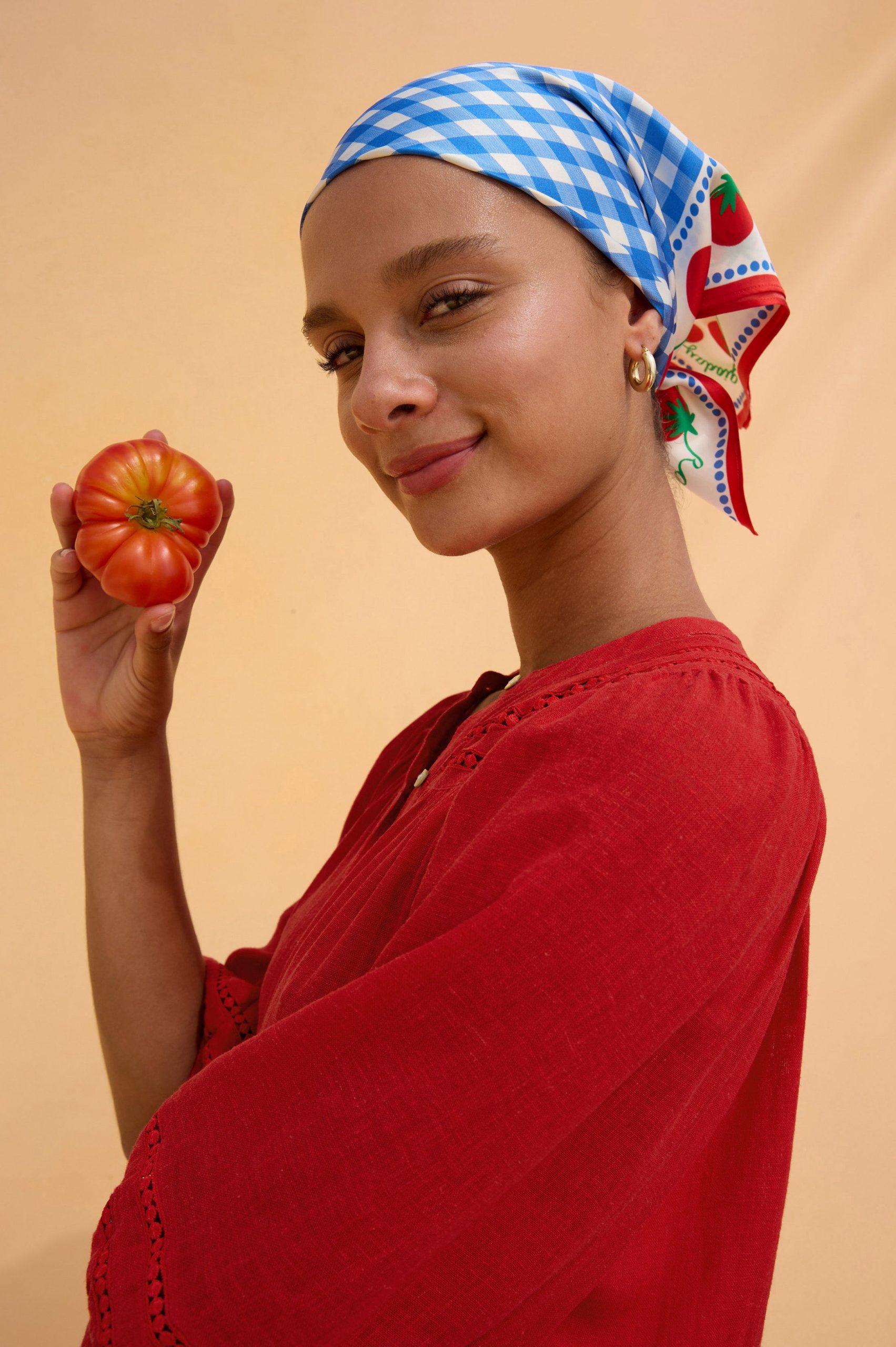 RAILS X GIADZY COSIMA SCARF - GINGHAM TOMATOES