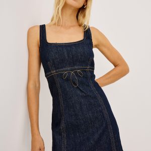 COVE PETAL DRESS - MIDNIGHT BLUES