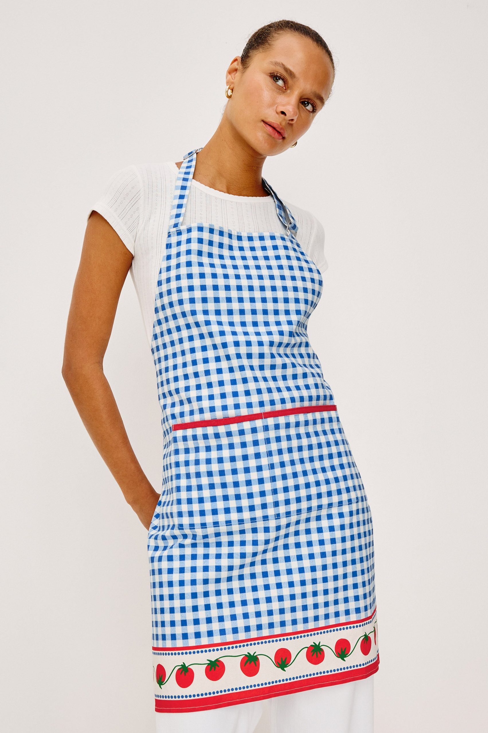 RAILS X GIADZY CUCINA APRON - GINGHAM TOMATOES - Image 2