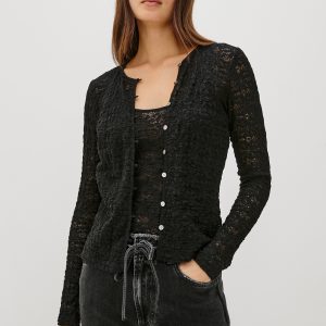 CYRAH TOP - BLACK LACE