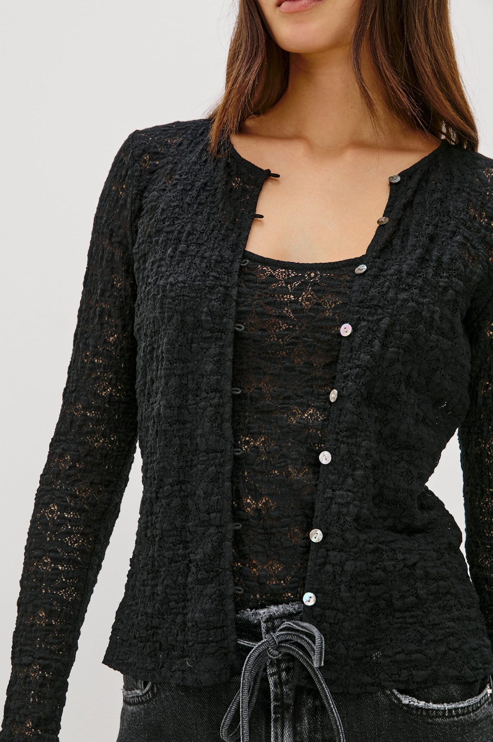 CYRAH TOP - BLACK LACE - Image 2