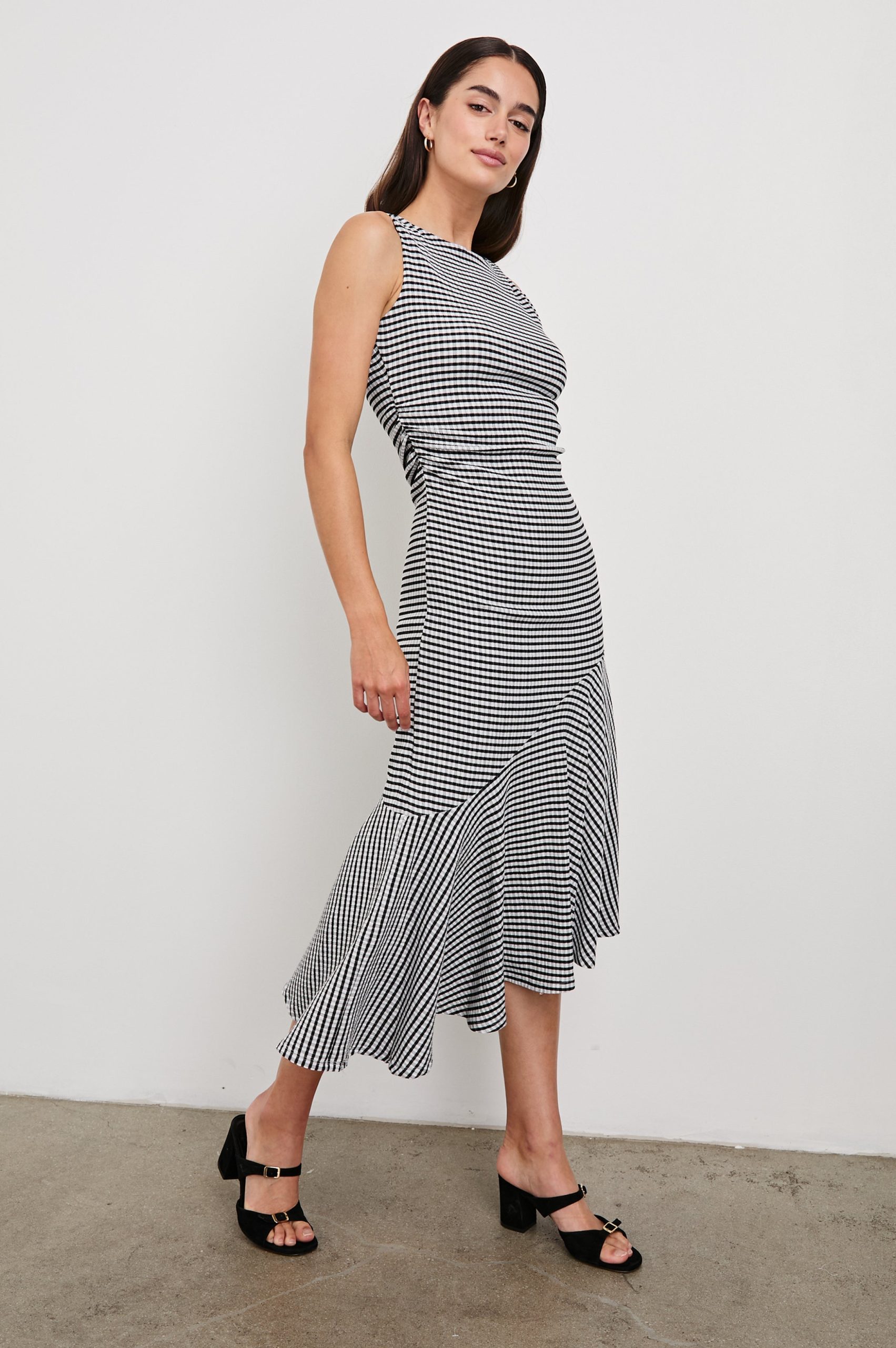 DAIJA DRESS - BLACK GINGHAM - Image 4