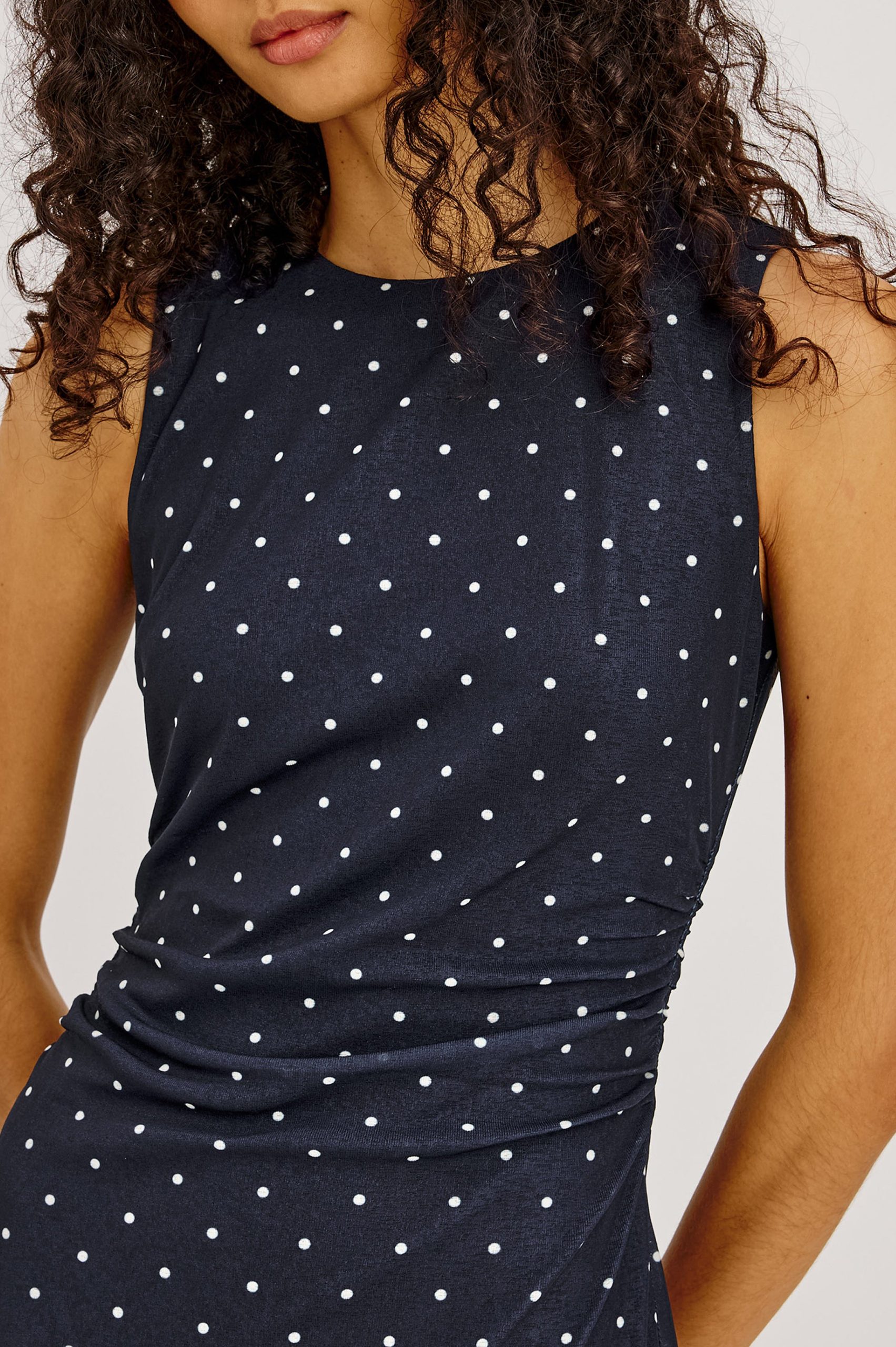 DAIJA DRESS - NAVY POLKA DOTS - Image 2