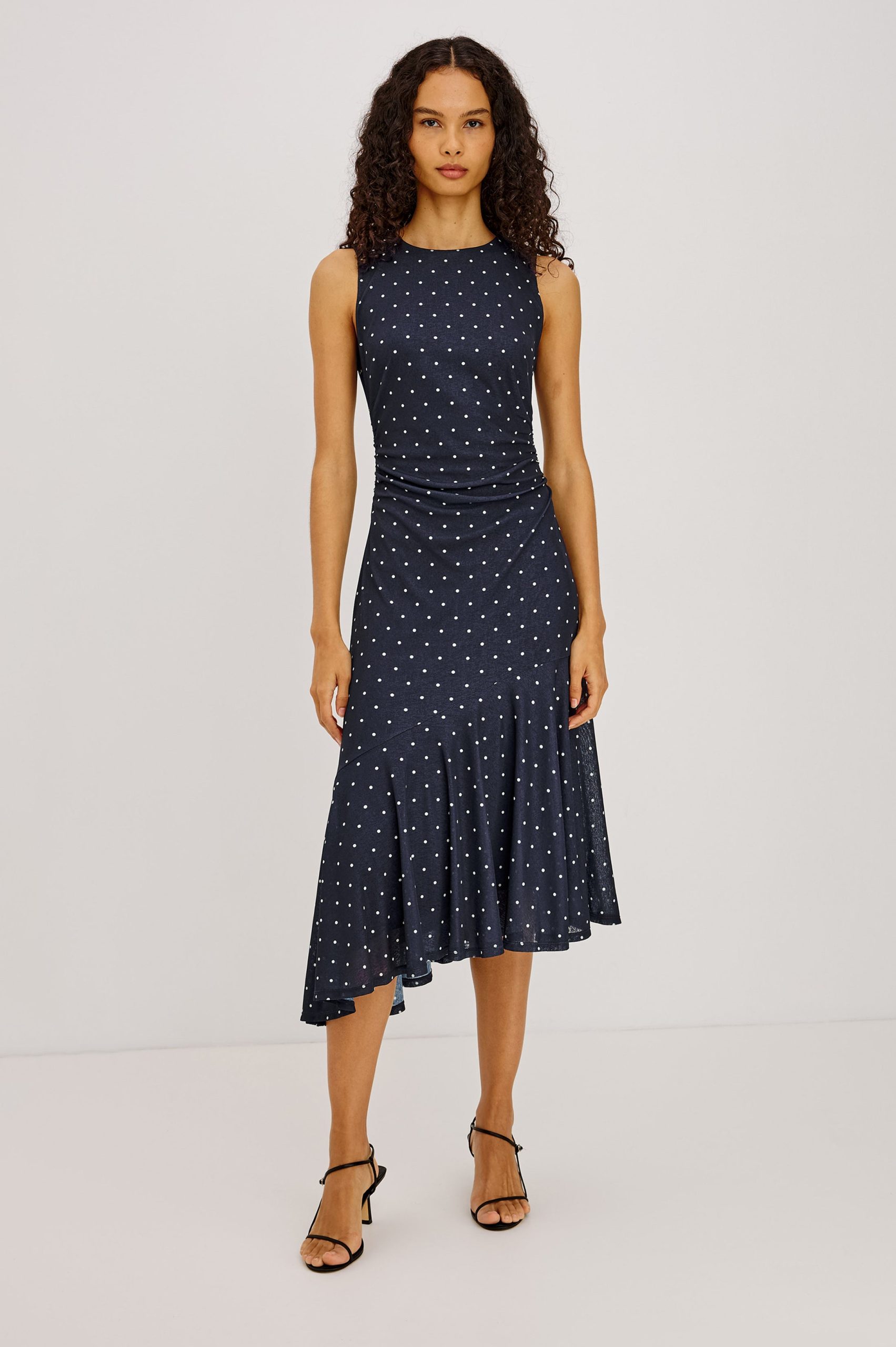 DAIJA DRESS - NAVY POLKA DOTS - Image 3