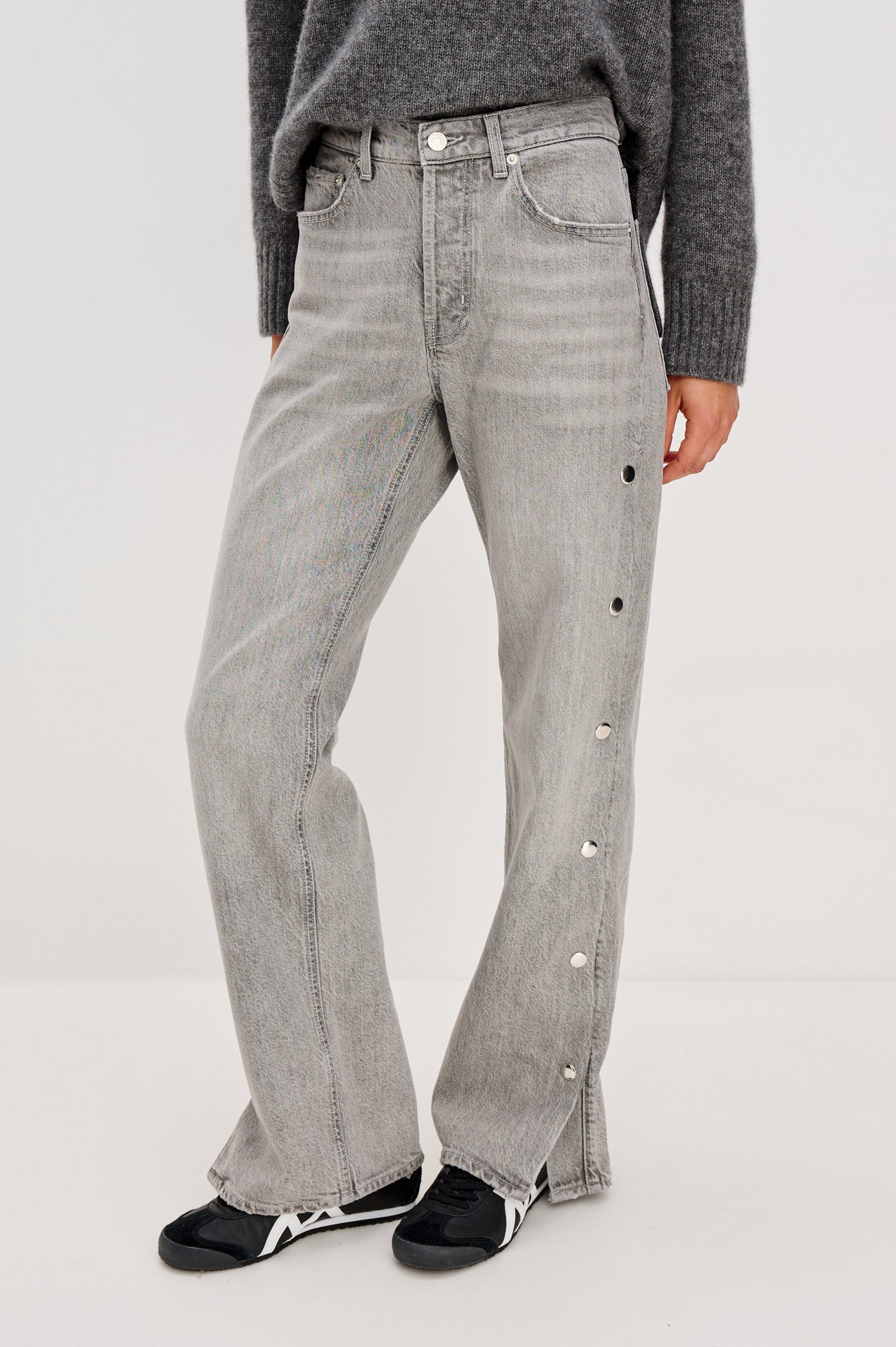 DEL MAR BOYFRIEND - STONE GREY STUDDED - Image 2