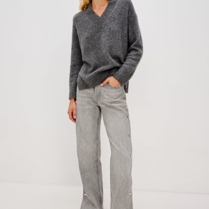 DEL MAR BOYFRIEND - STONE GREY STUDDED
