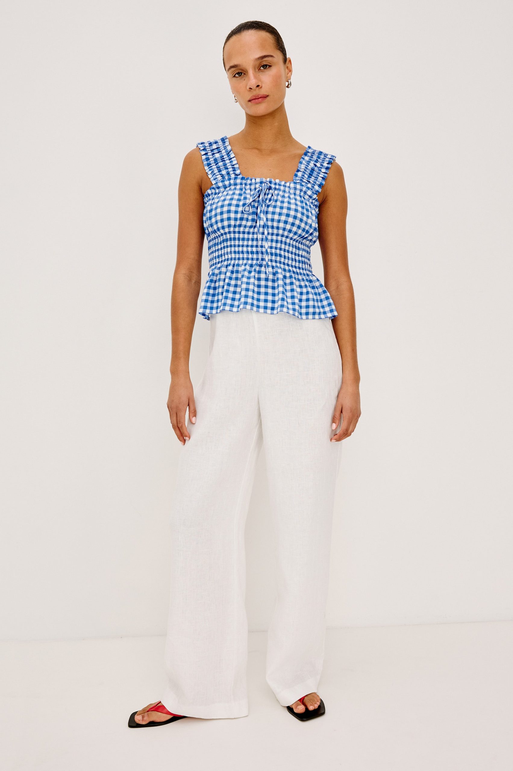 RAILS X GIADZY DONNA TOP - AZURE GINGHAM - Image 3