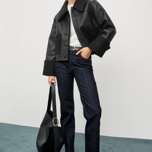 DRIA JACKET - BLACK SHEARLING
