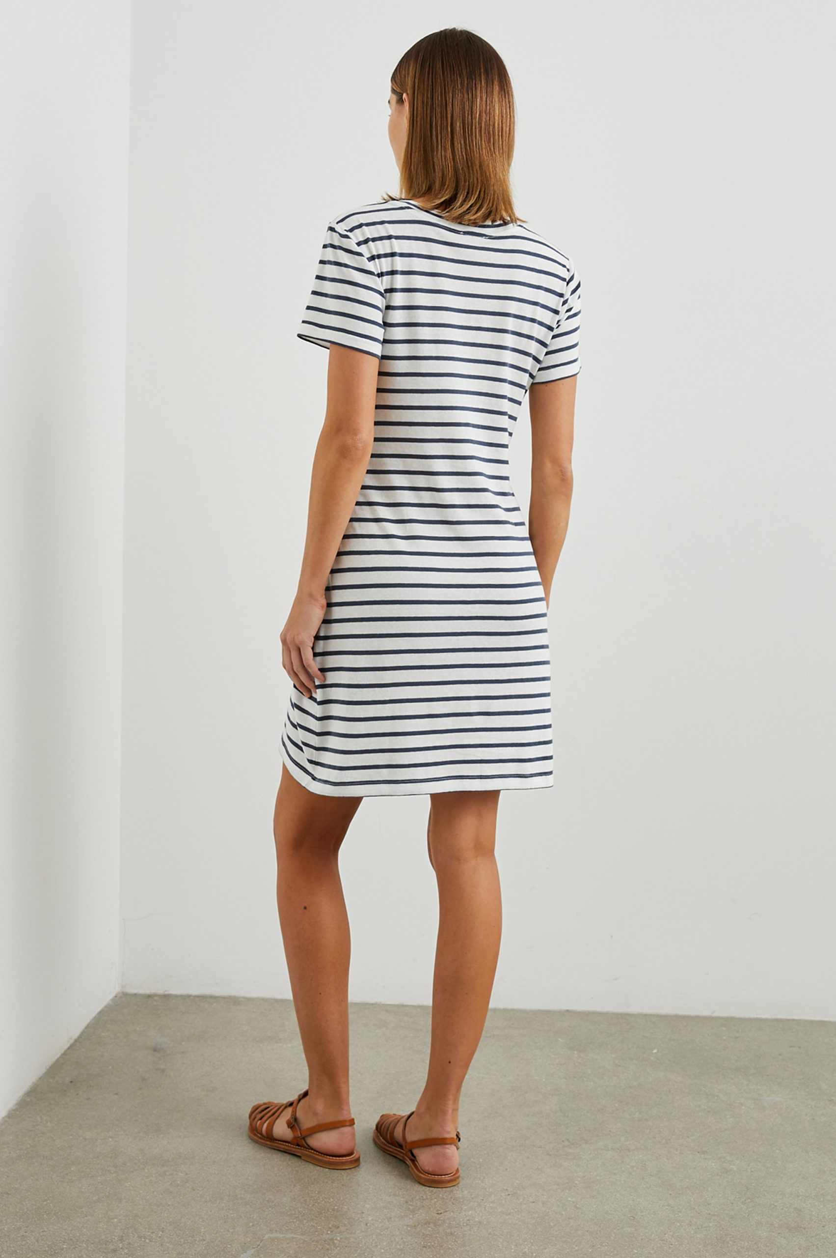 EDIE DRESS - IVORY NAVY STRIPE - Image 5
