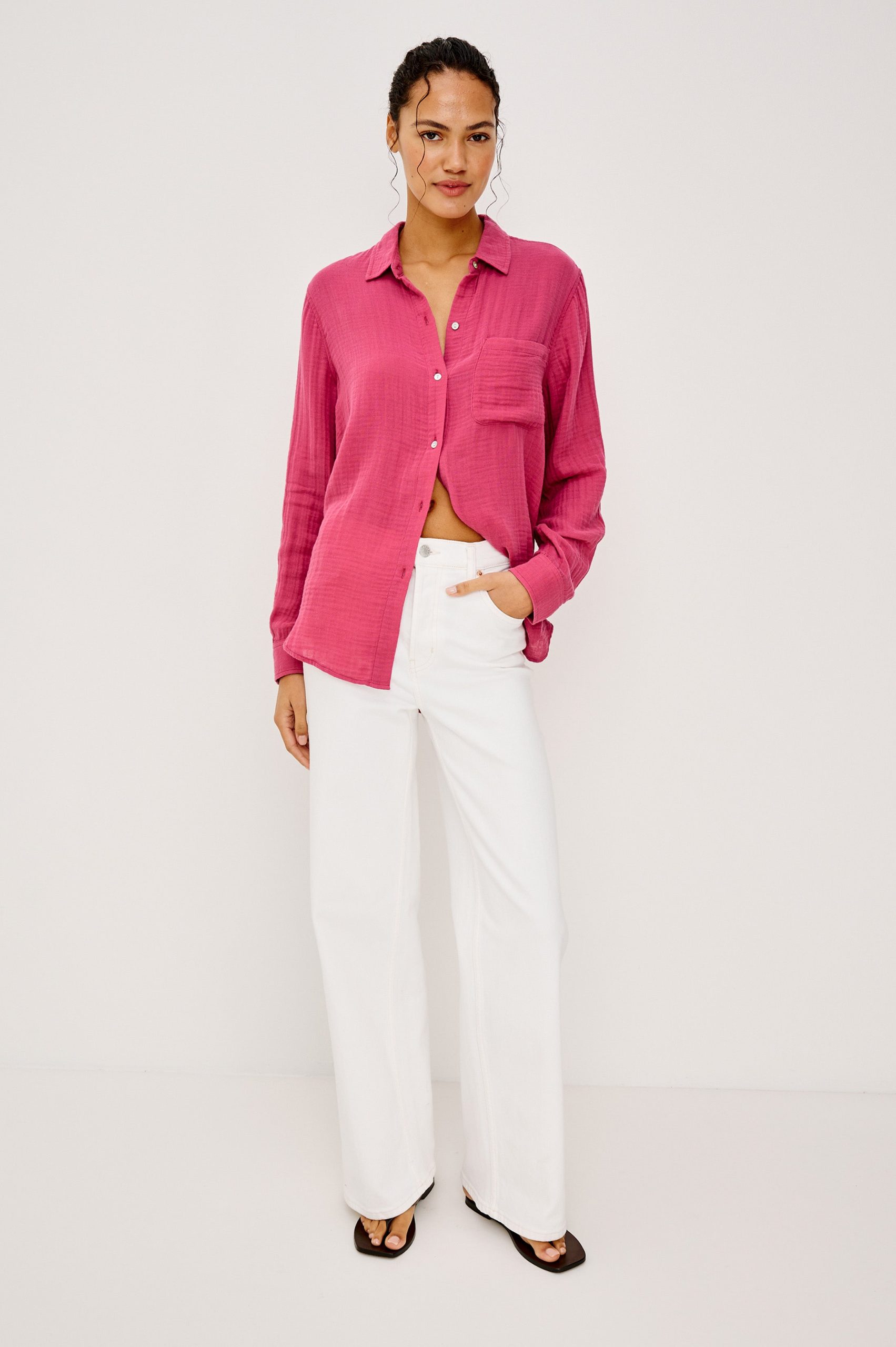 ELLIS SHIRT - DARK ROSE - Image 3
