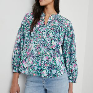ELLISON TOP - NAVY LEILANI FLORAL