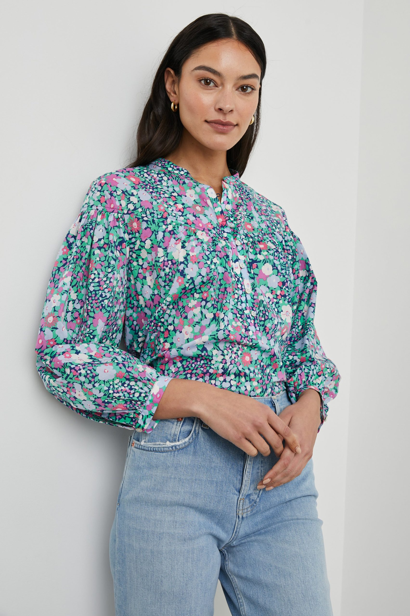 ELLISON TOP - NAVY LEILANI FLORAL - Image 4