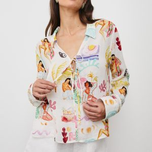 ELM SHIRT - IVORY BATHING LADIES
