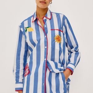 RAILS X GIADZY ELSA SHIRT - DOLCE VITA EMBROIDERY