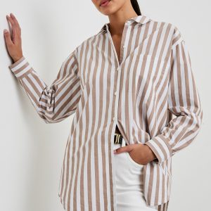 ELSA SHIRT - RUSSET WHITE STRIPE