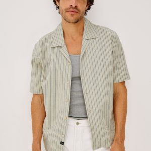 ELY SHIRT - ECRU MULTI STRIPE