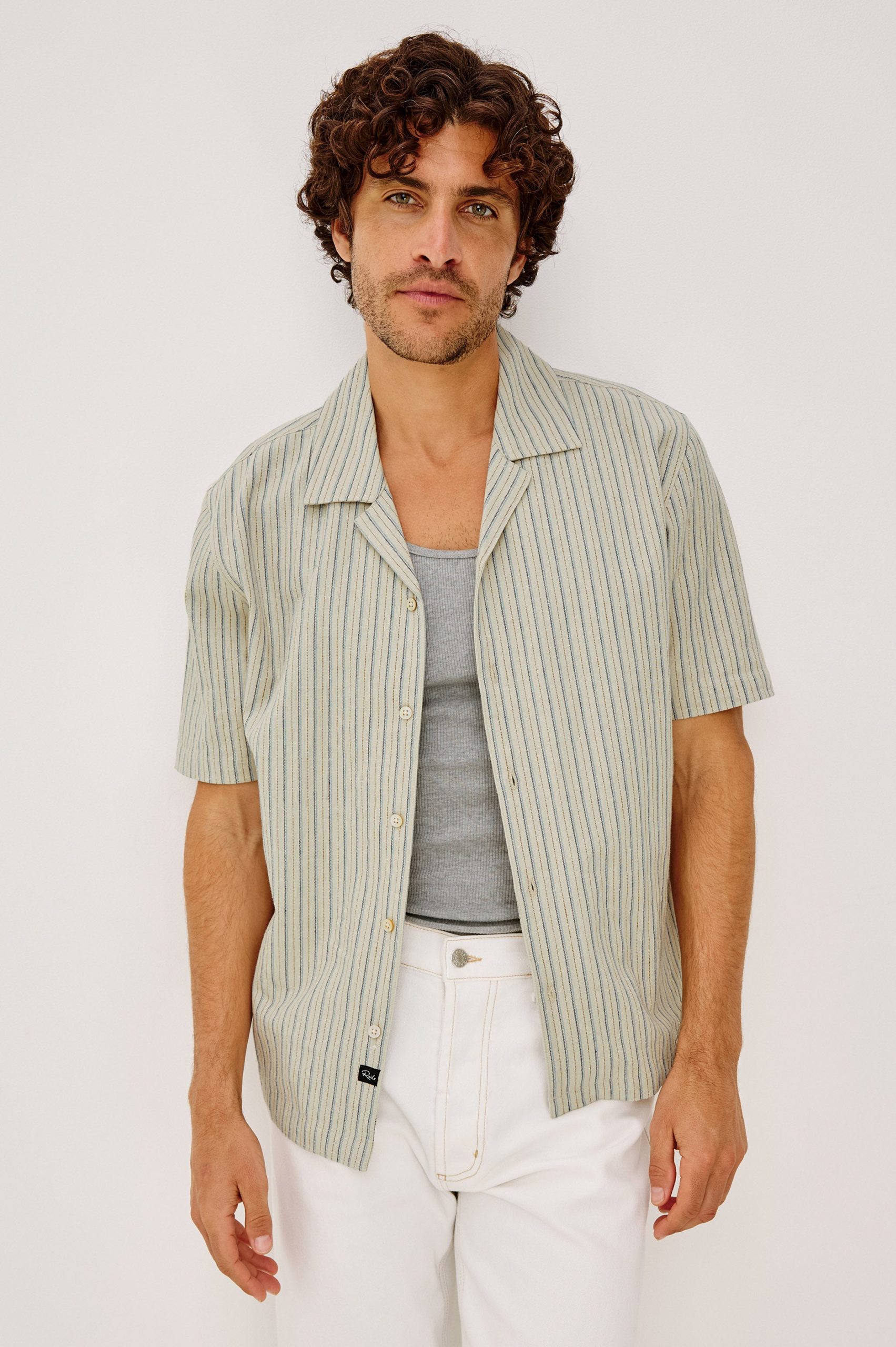 ELY SHIRT - ECRU MULTI STRIPE